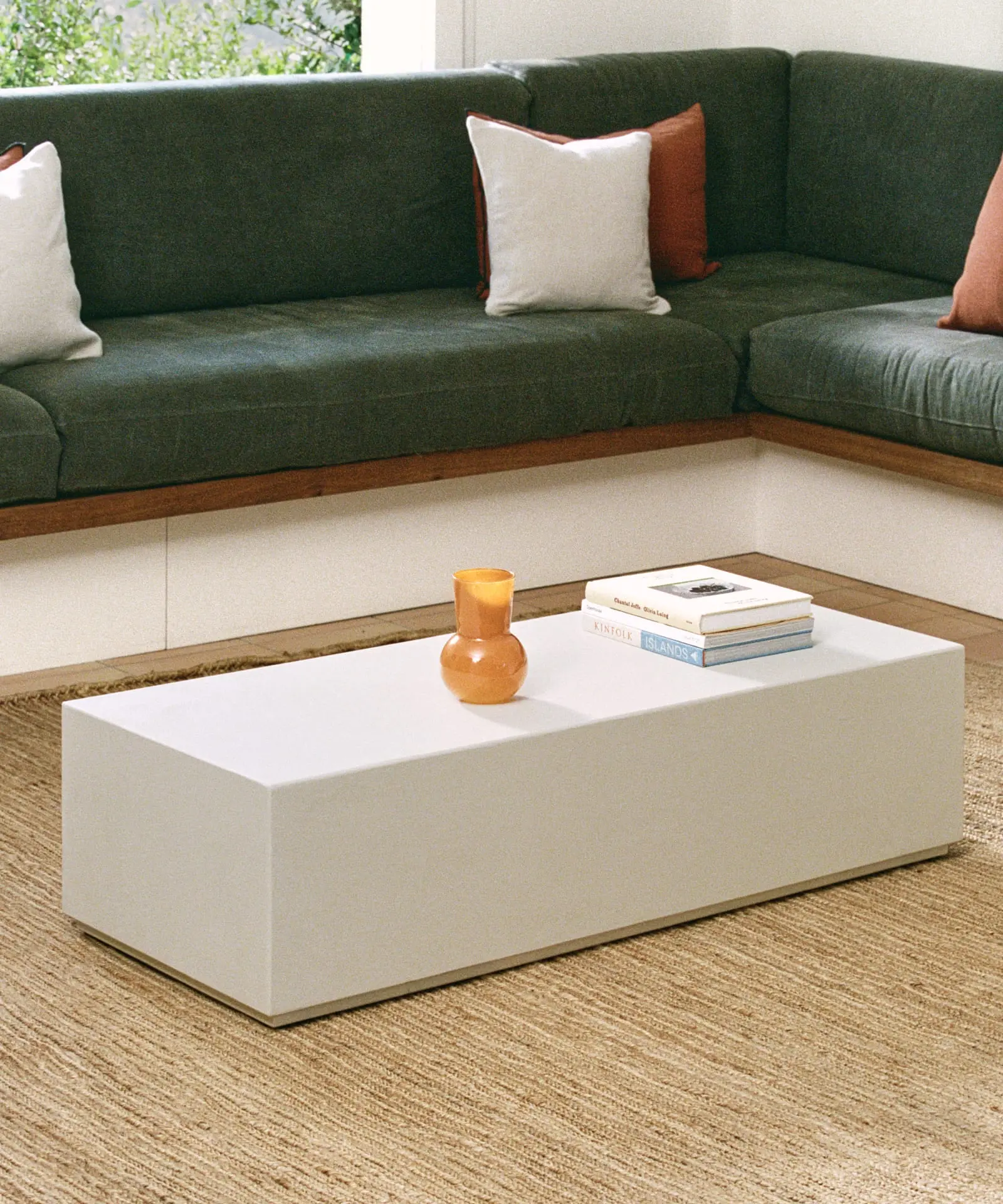 Mesa de Centro Alargada en Microcemento Fiama (120 cm)