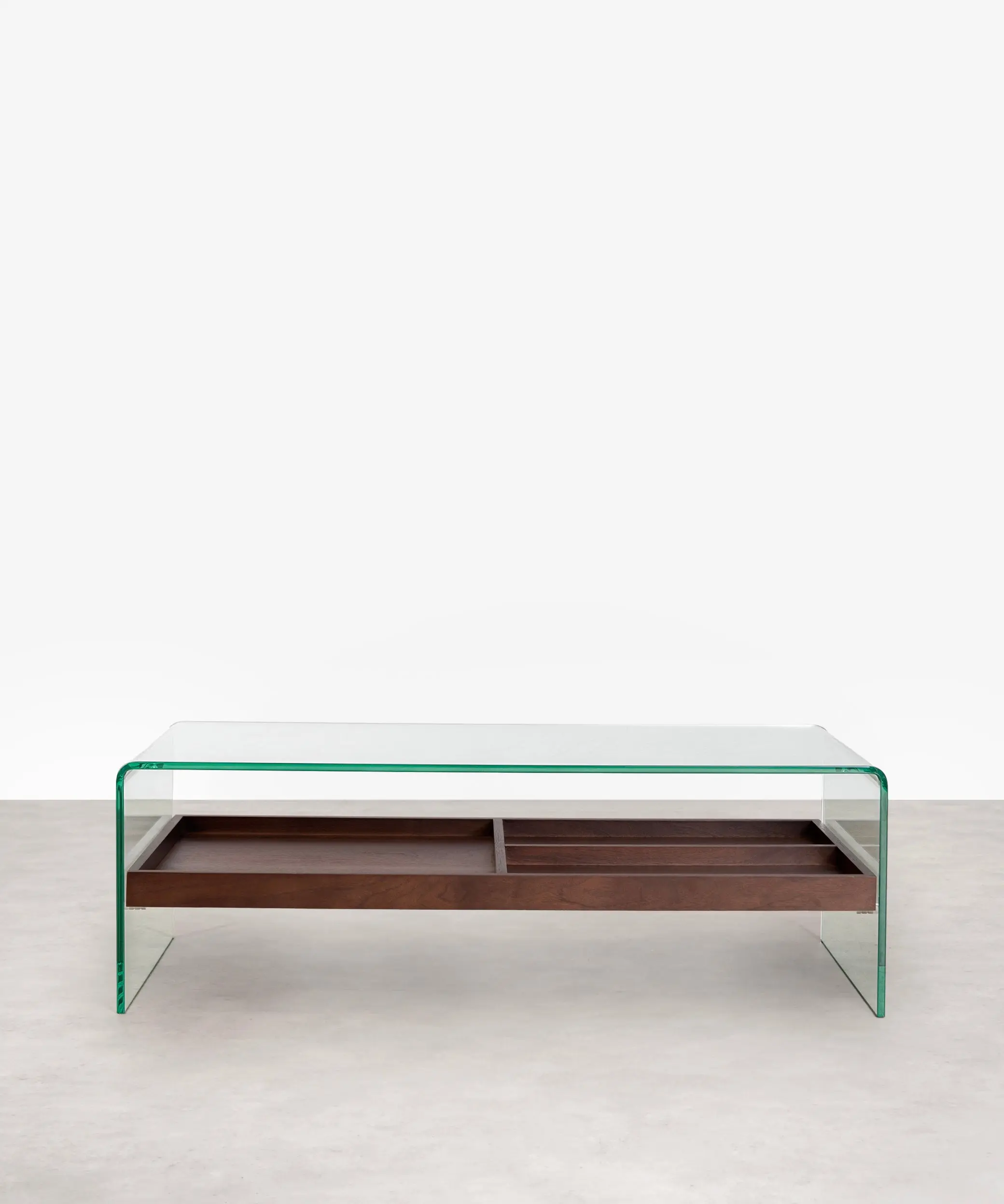 Mesa Centro de Cristal Templado y Madera Corina (110x55 cm) - Image 4
