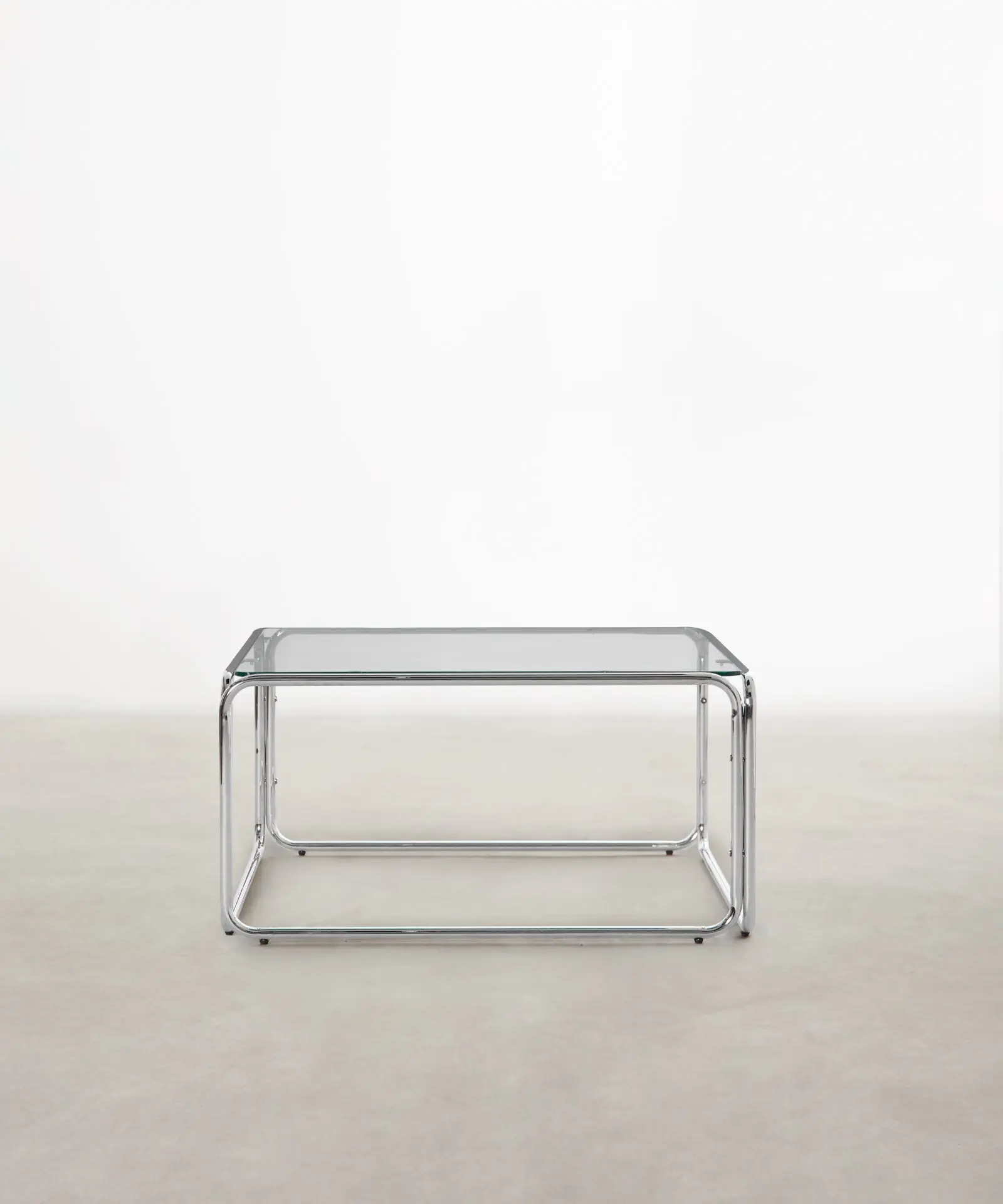 Mesa de Centro Cuadrada de Metal y Cristal Templado Cos (80x80cm) - Image 5