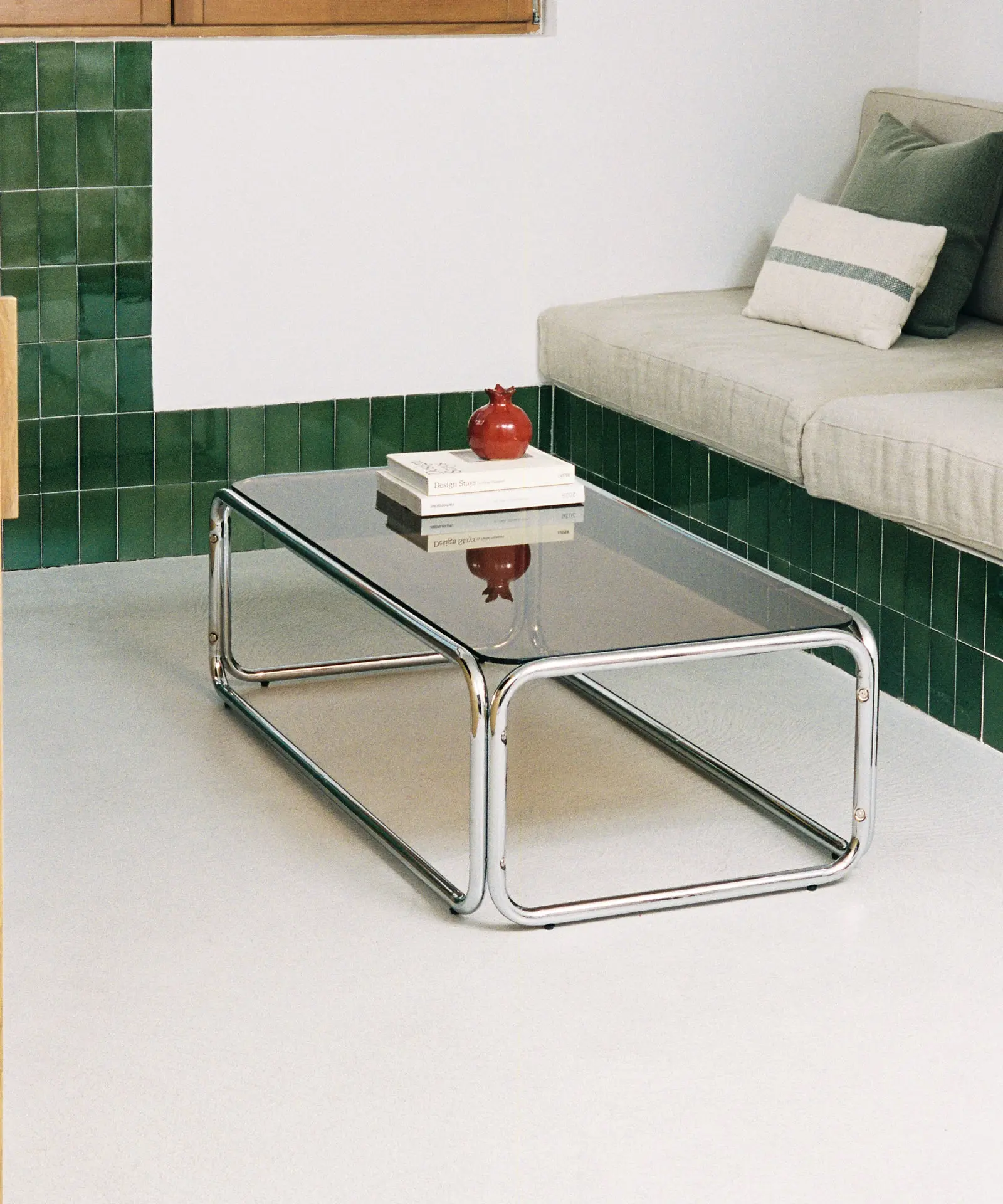 Mesa de Centro Rectangular de Metal y Cristal Templado Mai (120x60cm) - Image 9