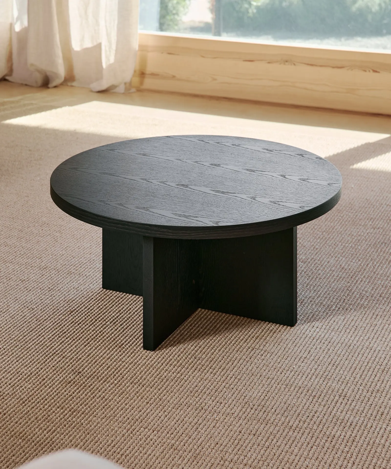 Mesa de Centro Redonda en Madera Takaya (80 cm) - Image 10