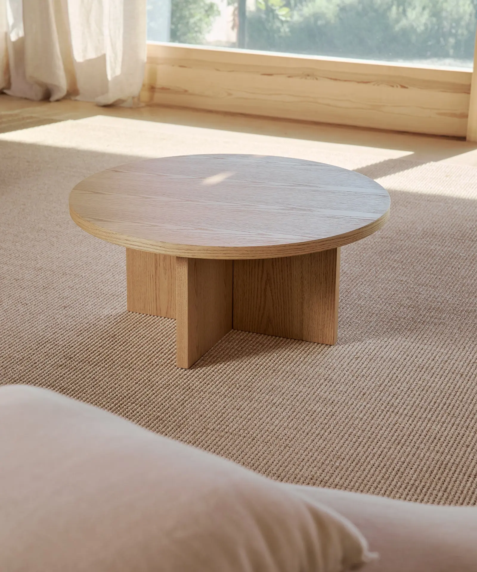 Mesa de Centro Redonda en Madera Takaya (80 cm) - Image 18