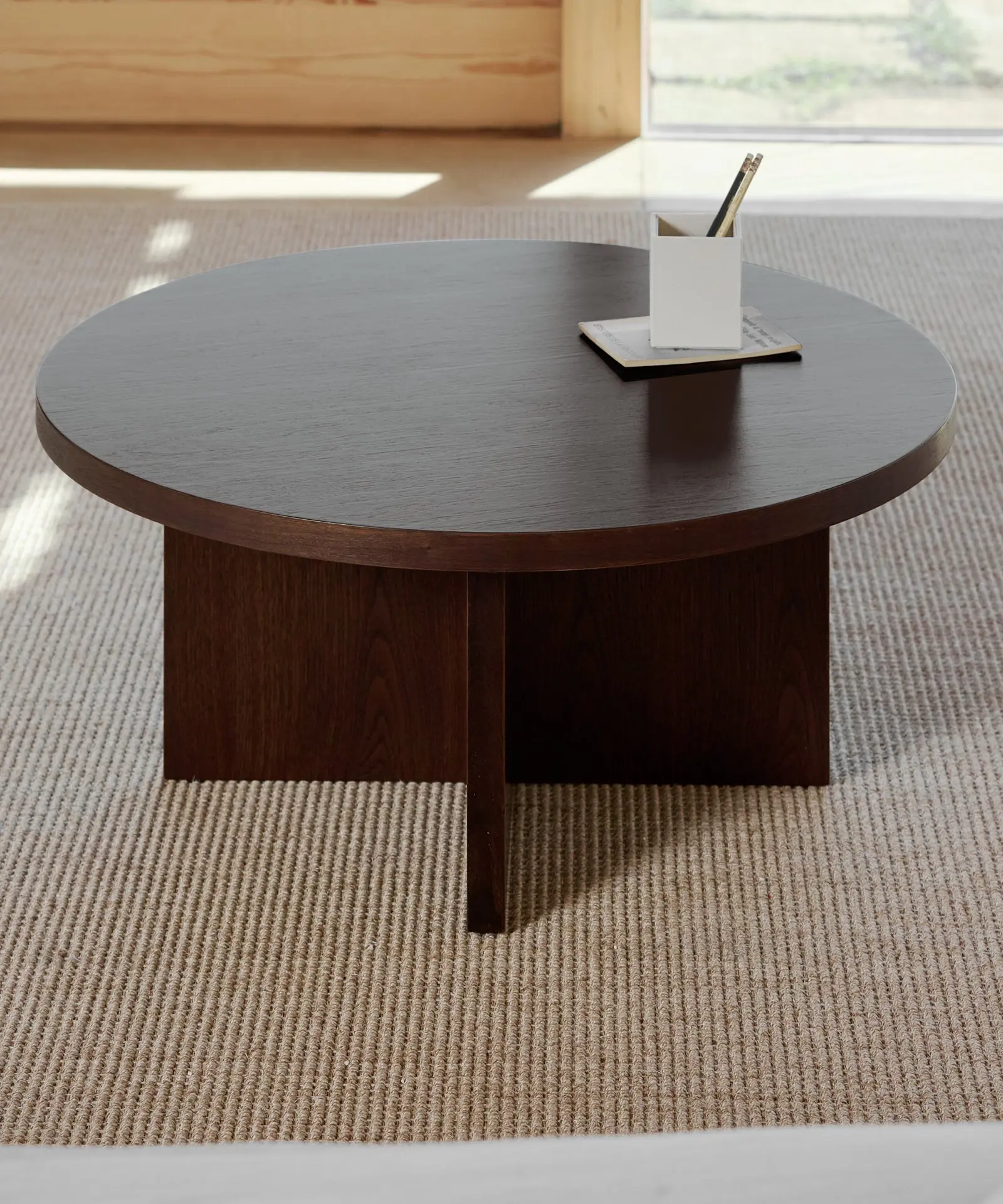 Mesa de Centro Redonda en Madera Takaya (80 cm) - Image 2