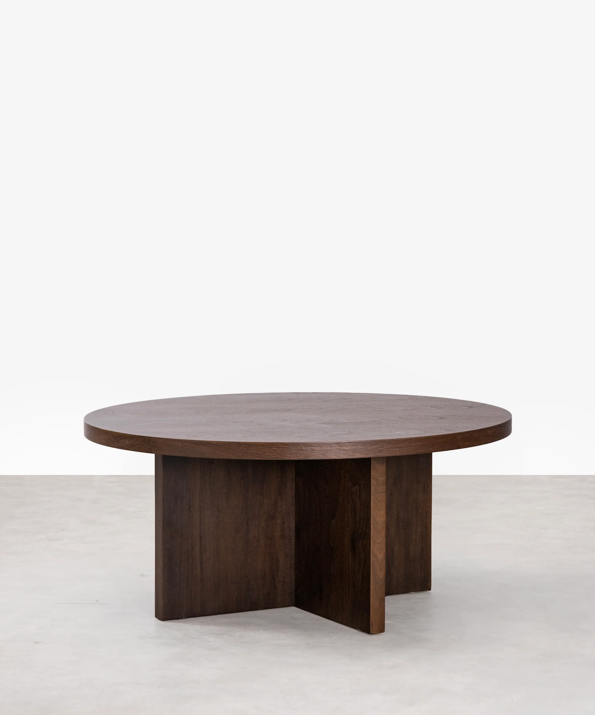 Mesa de Centro Redonda en Madera Takaya (80 cm) - Image 5