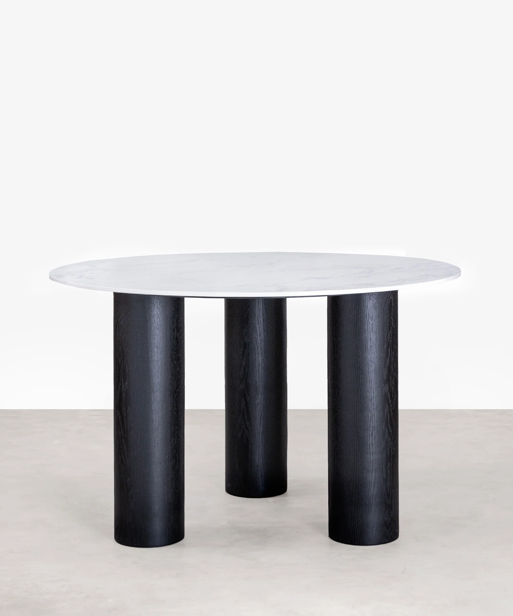 Mesa de Comedor Redonda en Madera y Mármol Anetta (120 cm) - Image 3