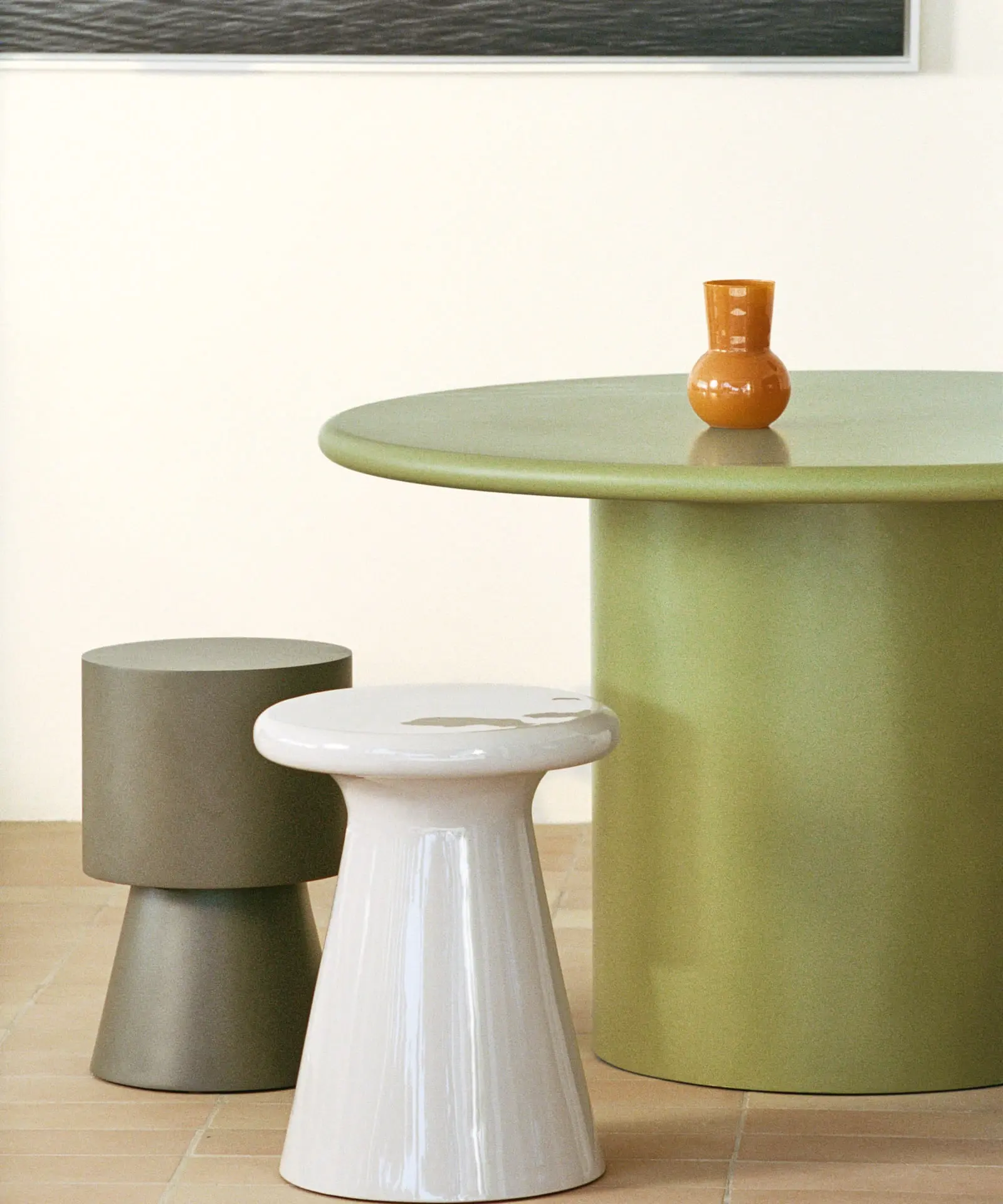 Mesa de Comedor de Madera Lacada Dilara (Ø120 cm) - Image 4