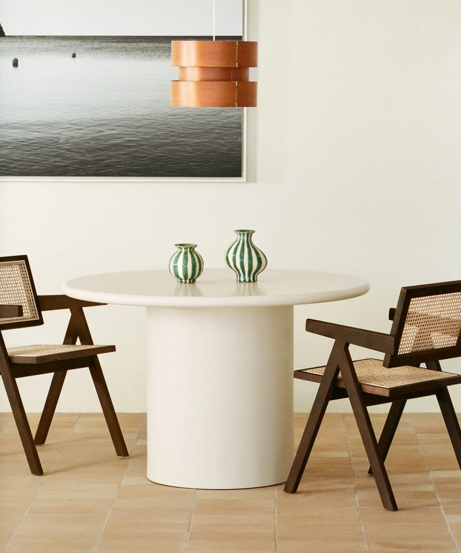 Mesa de Comedor de Madera Lacada Dilara (Ø120 cm) - Image 9