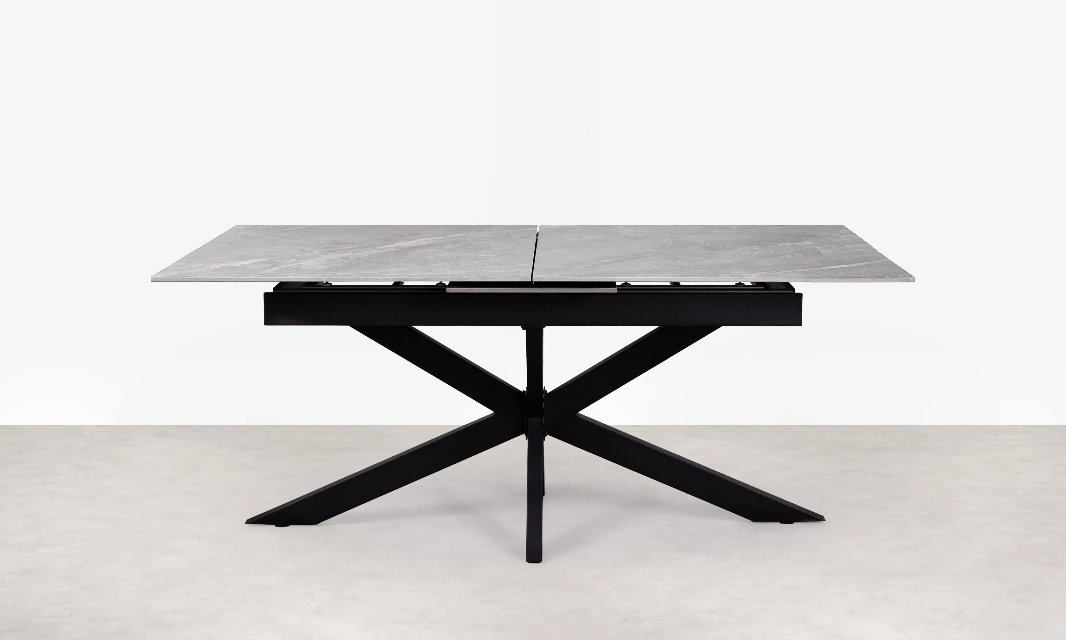 Mesa de Comedor Rectangular Extensible Travis (180-220 cm) - Glossy Grey