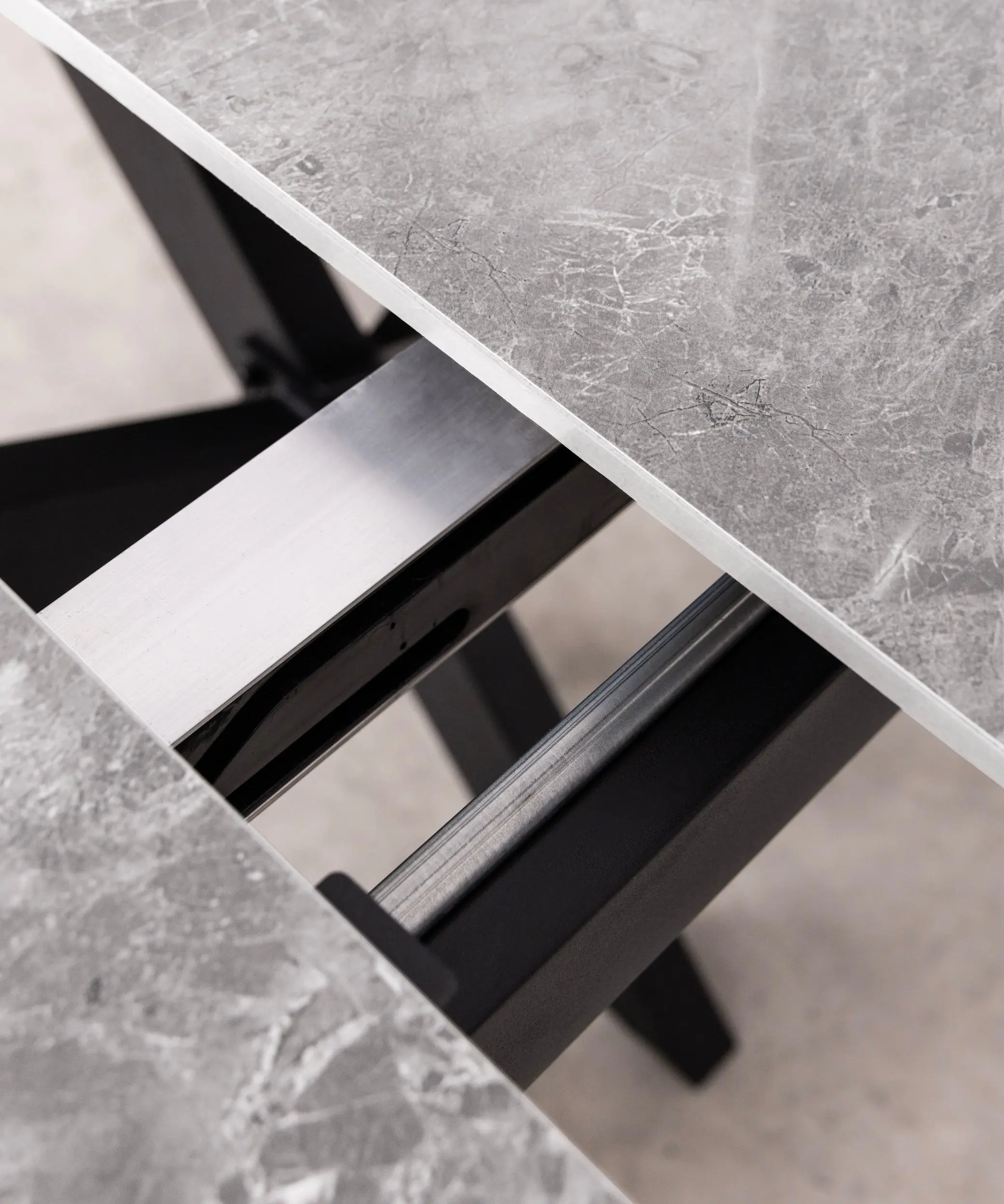 Mesa de Comedor Rectangular Extensible Travis (180-220 cm) - Glossy Grey - Image 2