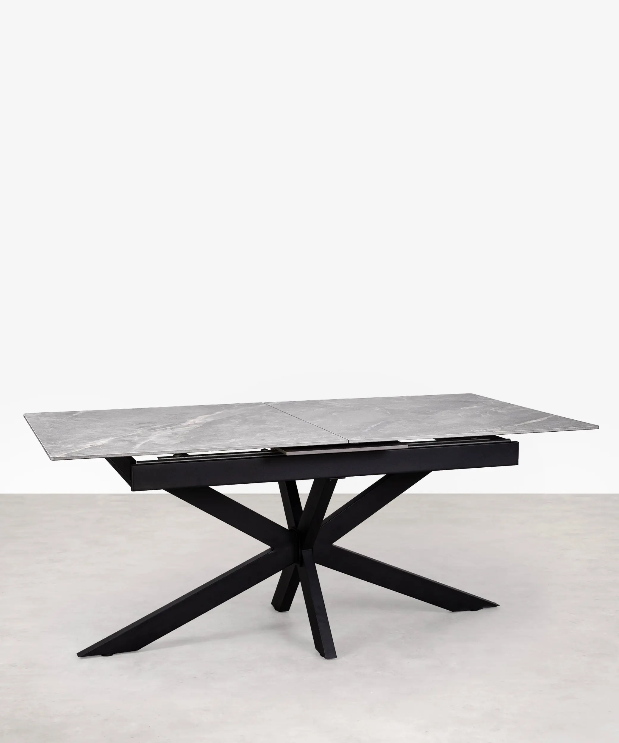 Mesa de Comedor Rectangular Extensible Travis (180-220 cm) - Glossy Grey - Image 3