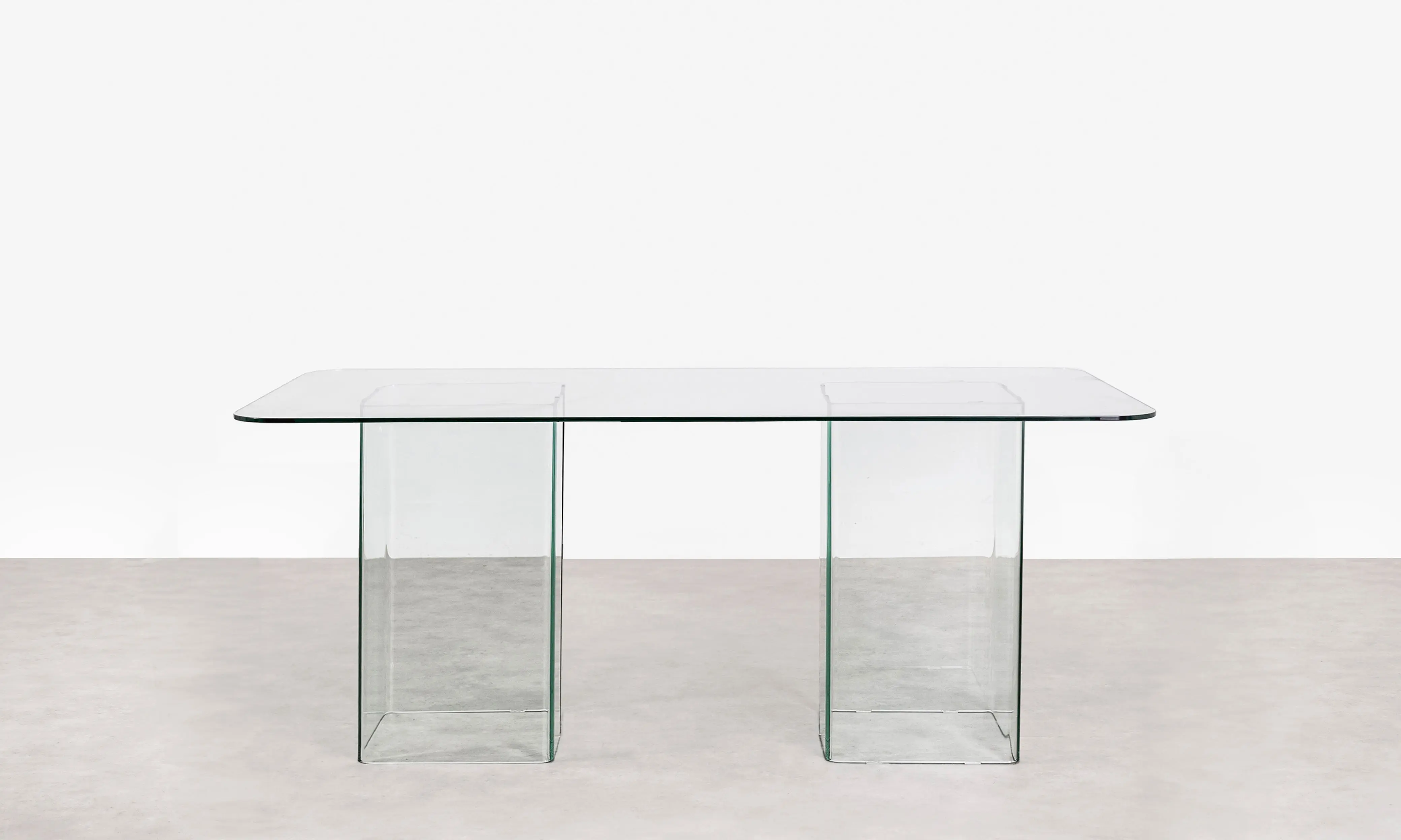 Mesa de Comedor Rectangular de Cristal Templado Eleonora (180 cm x 90 cm)