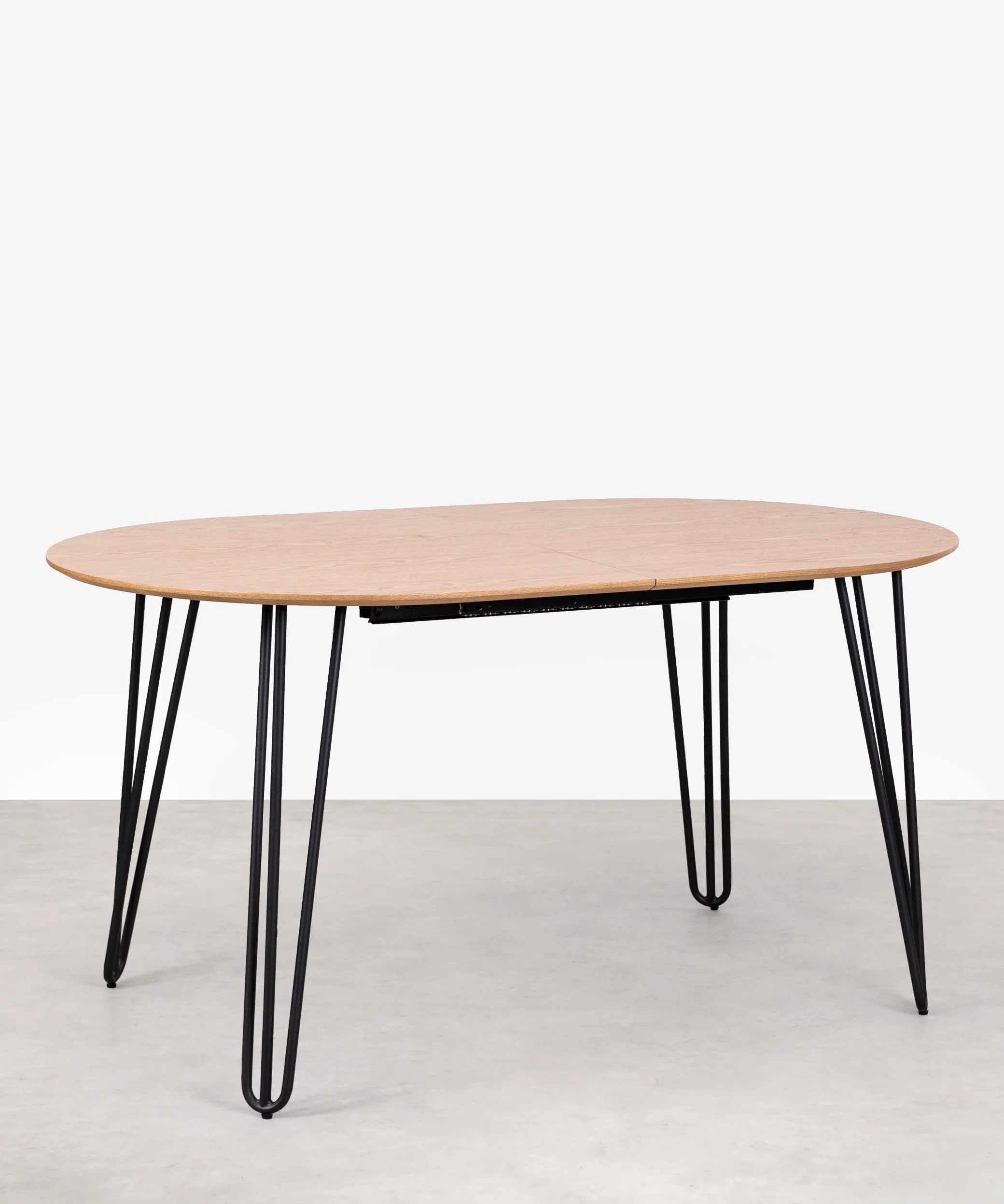 Mesa de Comedor Ovalada Extensible en Madera y Metal Karen (150-210 cm) - Image 3