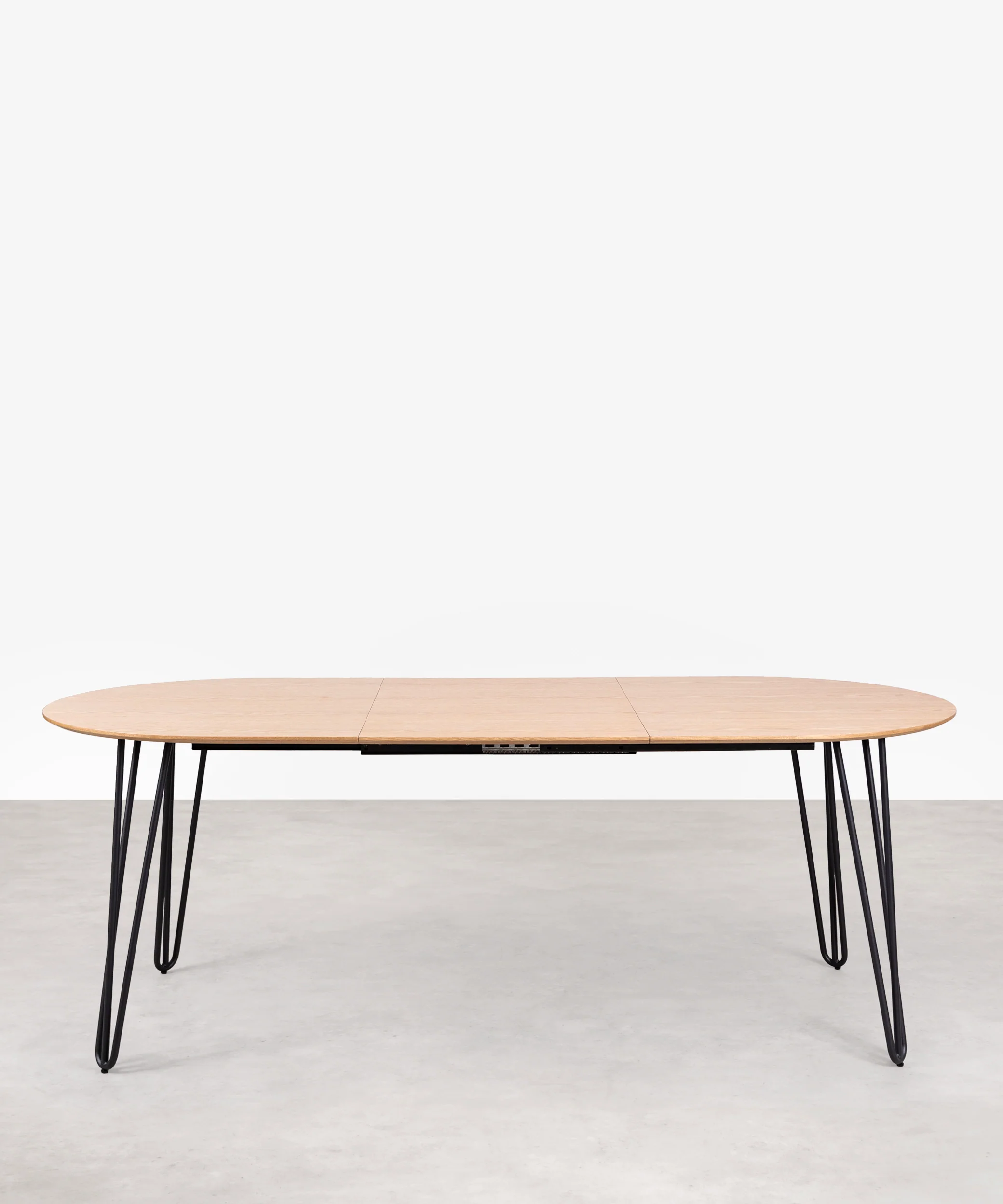Mesa de Comedor Ovalada Extensible en Madera y Metal Karen (150-210 cm) - Image 5