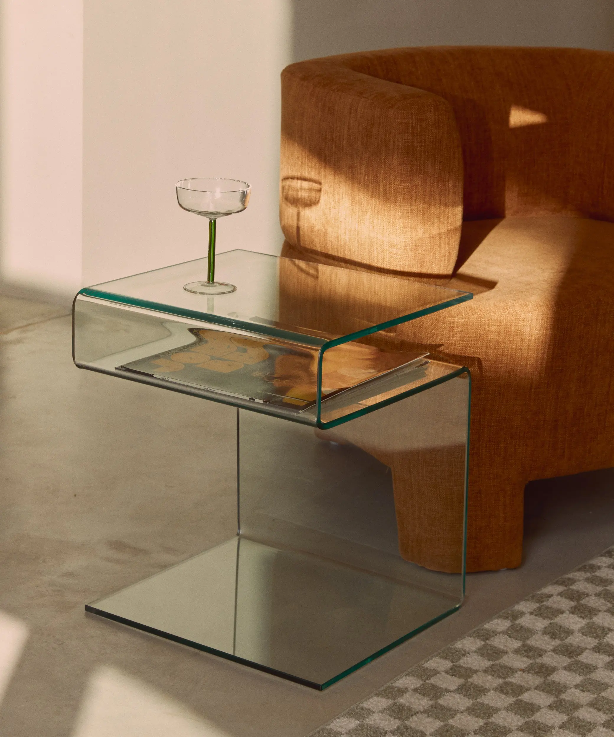 Mesa Auxiliar de Cristal Templado Saura - Image 9