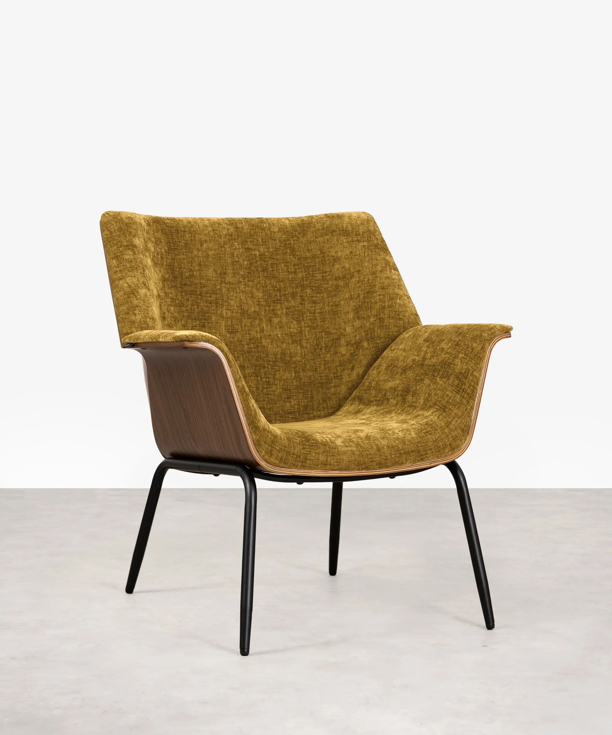 Sillón de Tela Chenilla y Madera Romi - Image 17