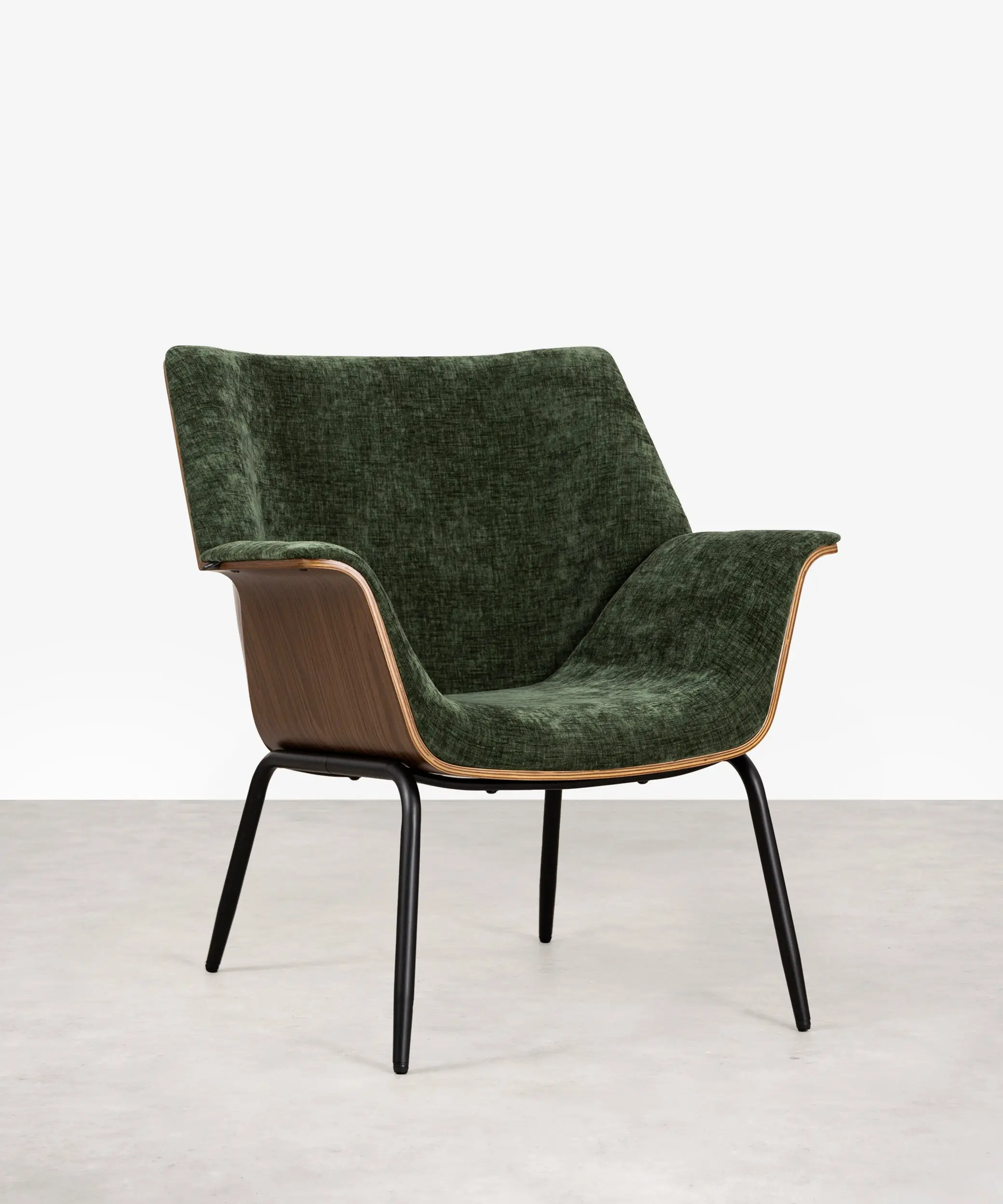 Sillón de Tela Chenilla y Madera Romi - Image 3