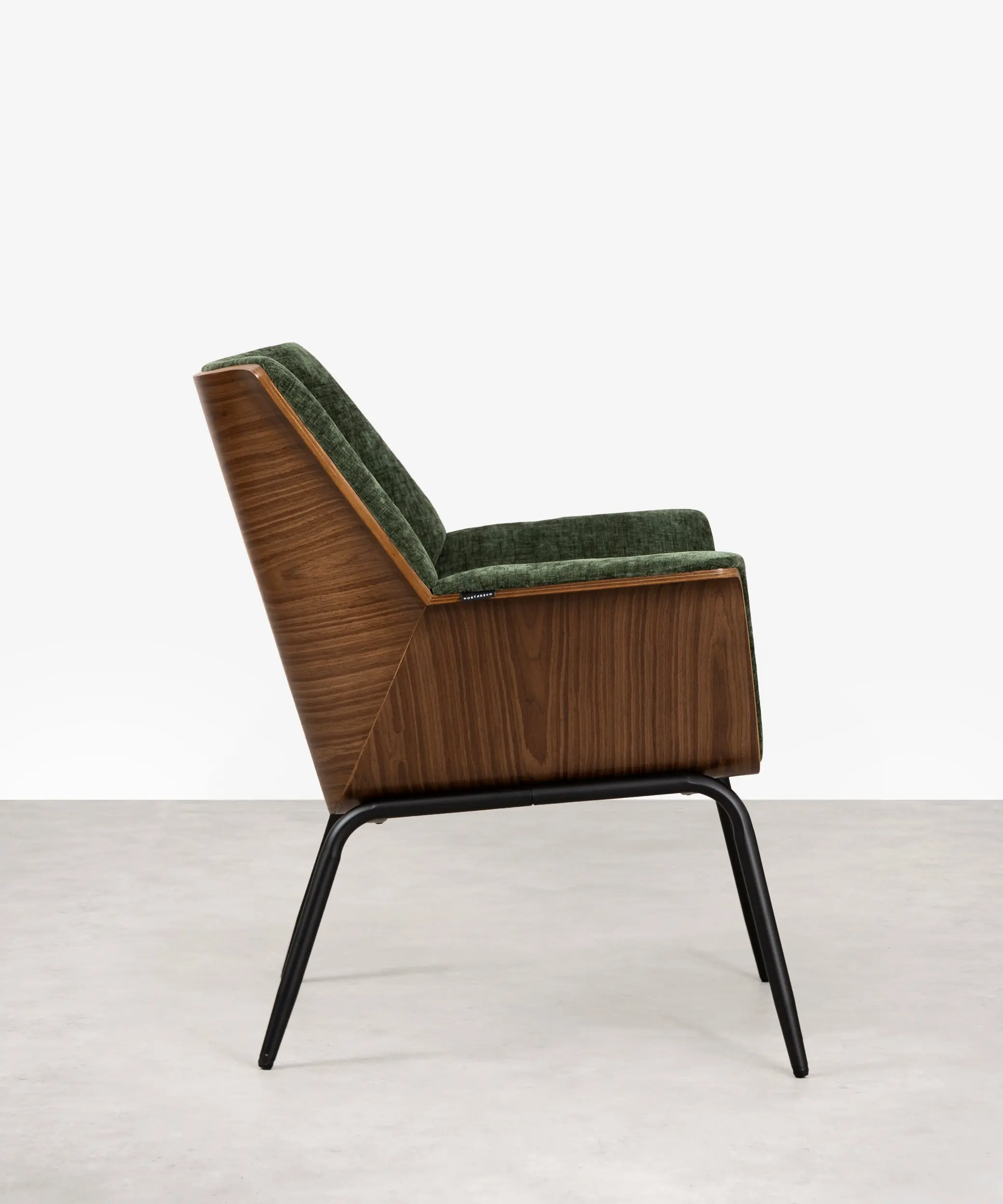 Sillón de Tela Chenilla y Madera Romi - Image 4