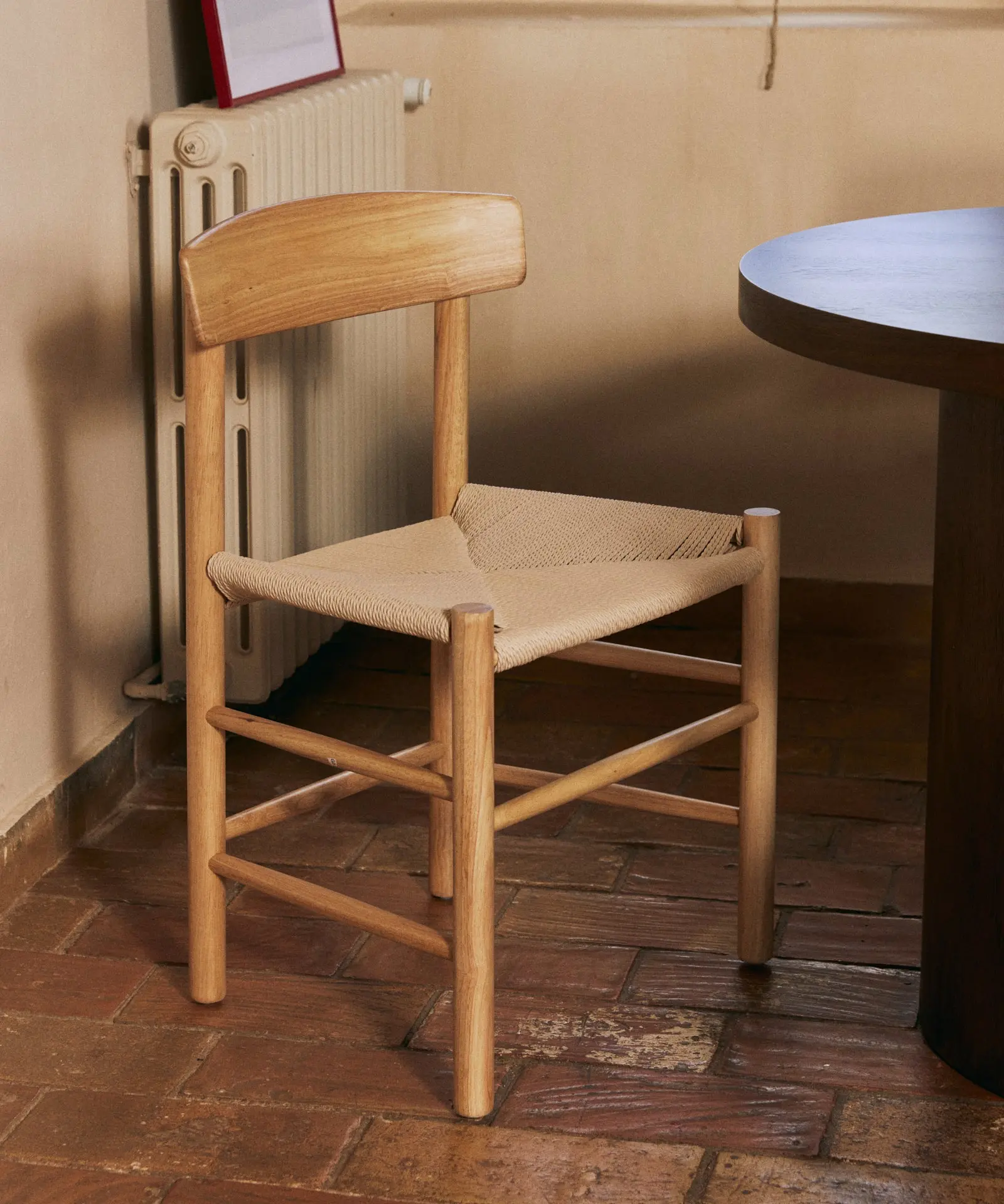 Silla de Comedor de Madera y Cuerda Trenzada Alba