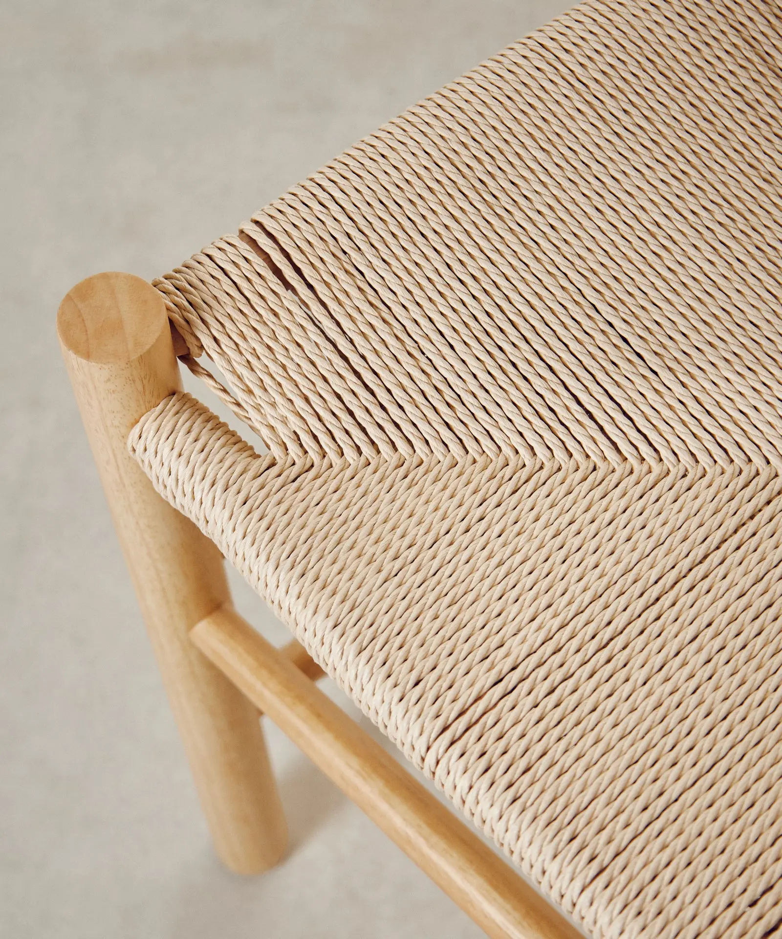 Silla de Comedor de Madera y Cuerda Trenzada Alba - Image 2