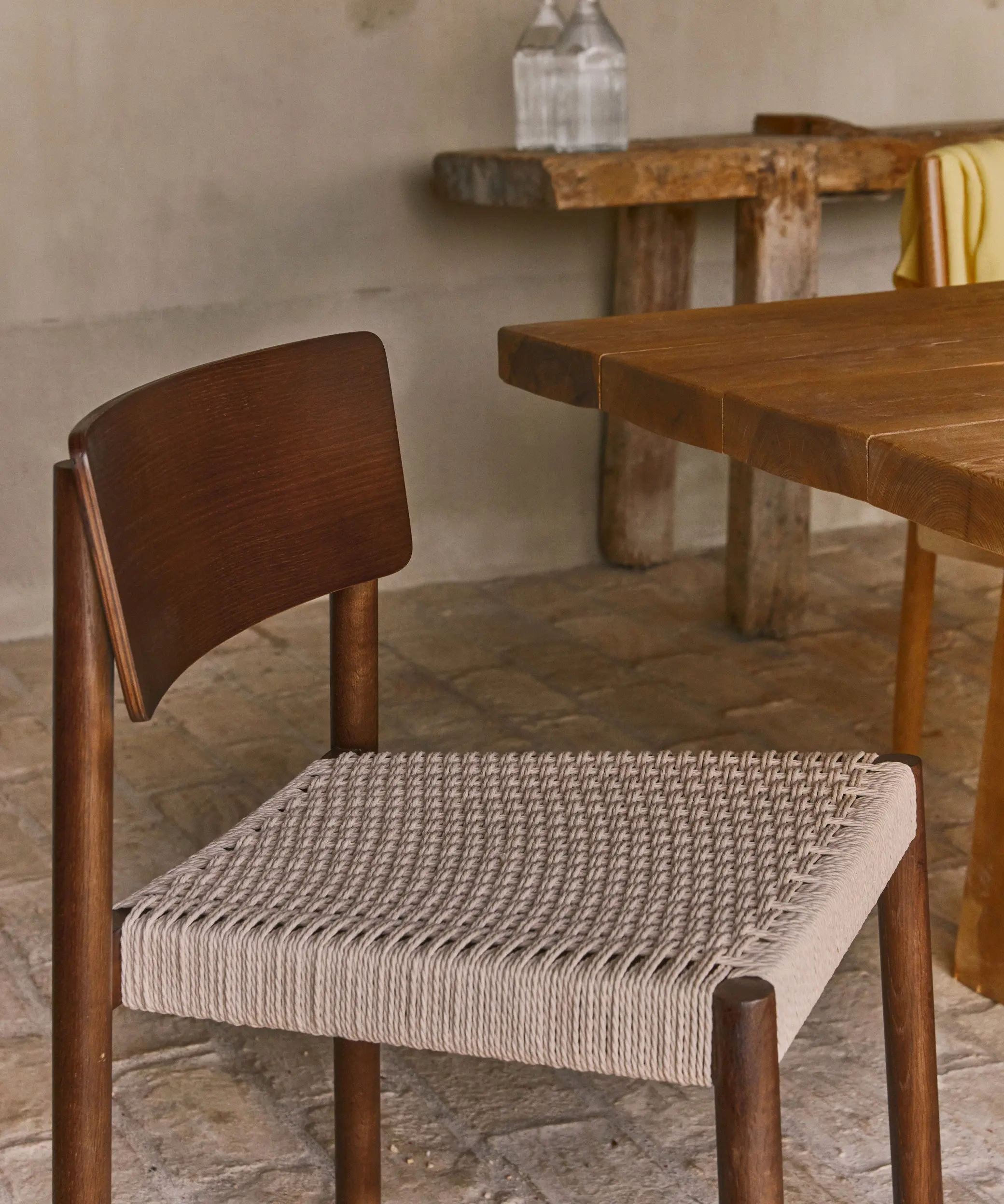 Silla de Comedor en Madera y Cuerda Trenzada Ares - Image 2