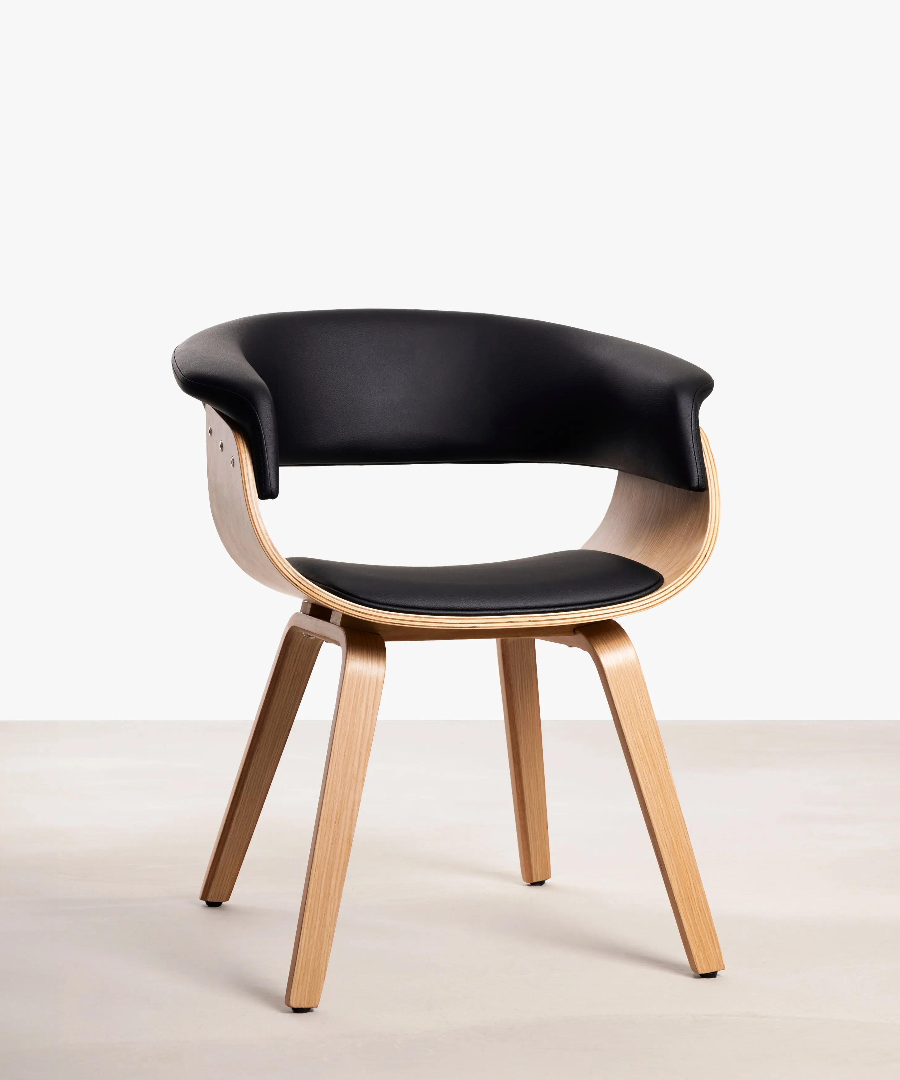 Silla de Comedor en Madera y Polipiel Beckett - Image 10