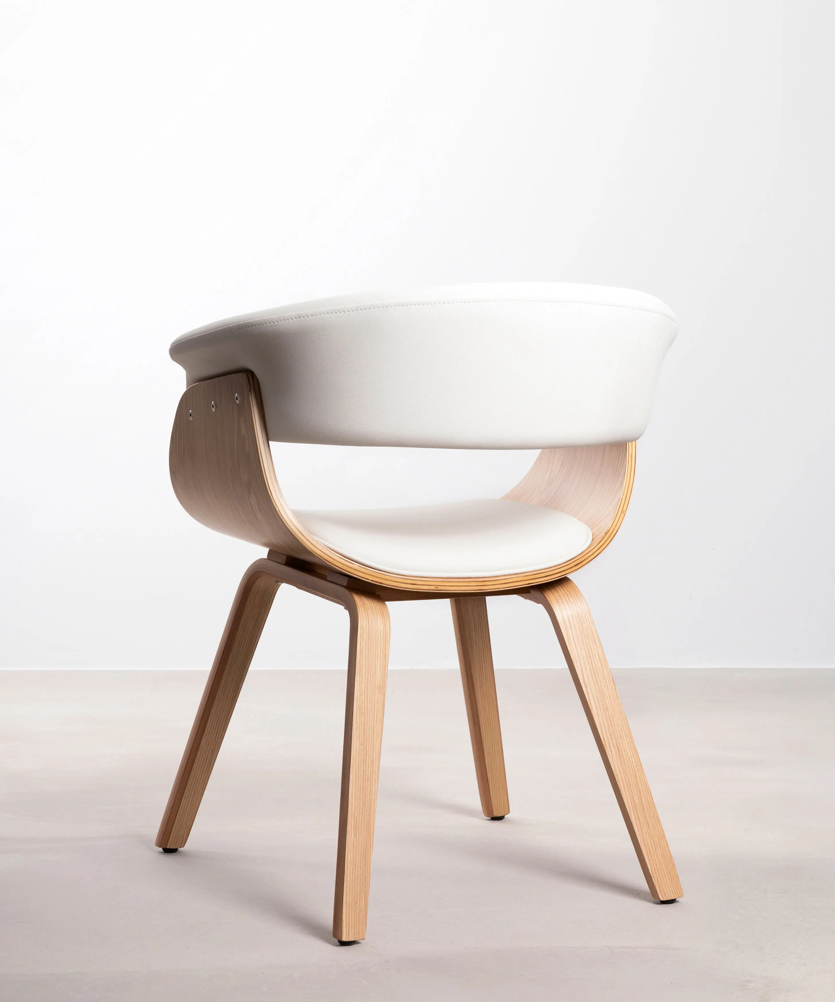 Silla de Comedor en Madera y Polipiel Beckett - Image 24