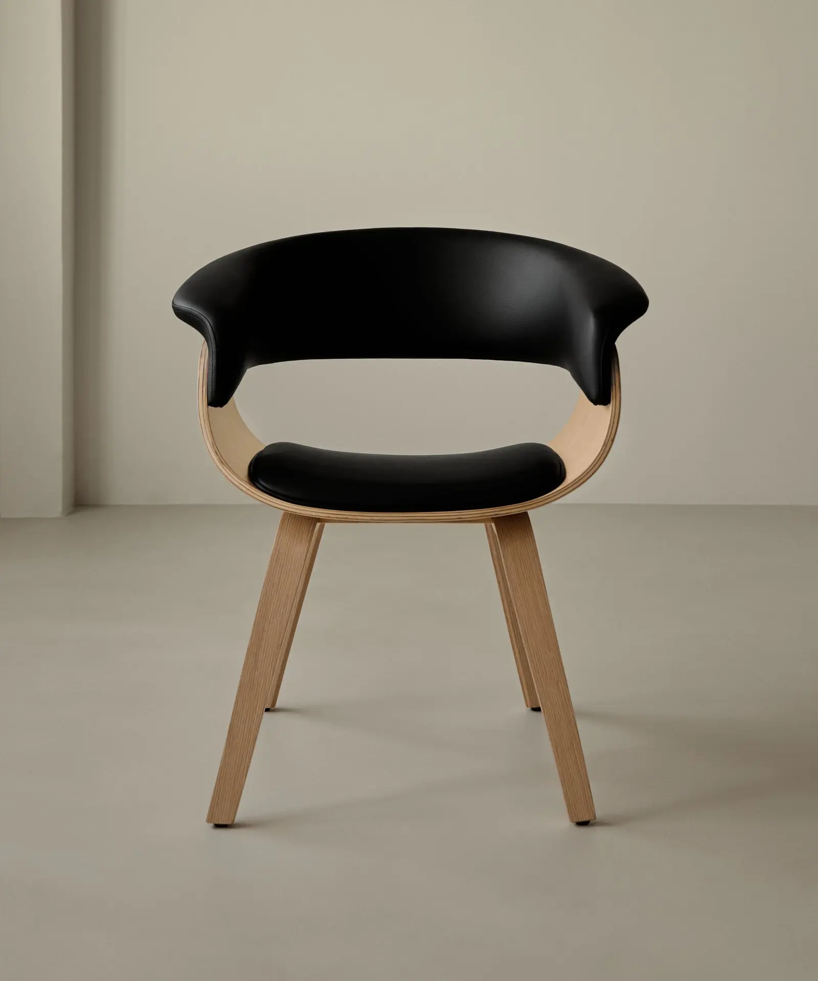 Silla de Comedor en Madera y Polipiel Beckett - Image 3