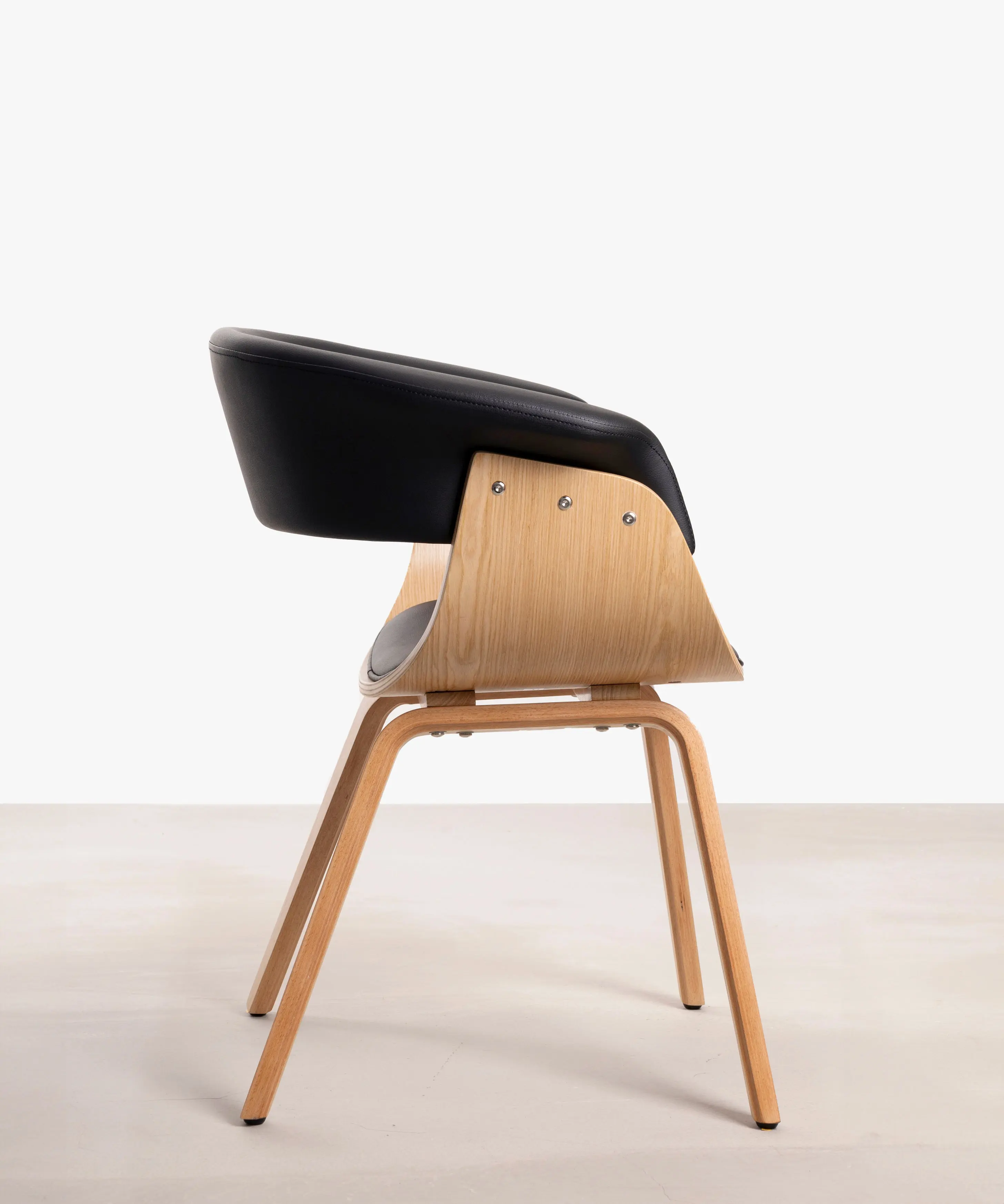 Silla de Comedor en Madera y Polipiel Beckett - Image 5