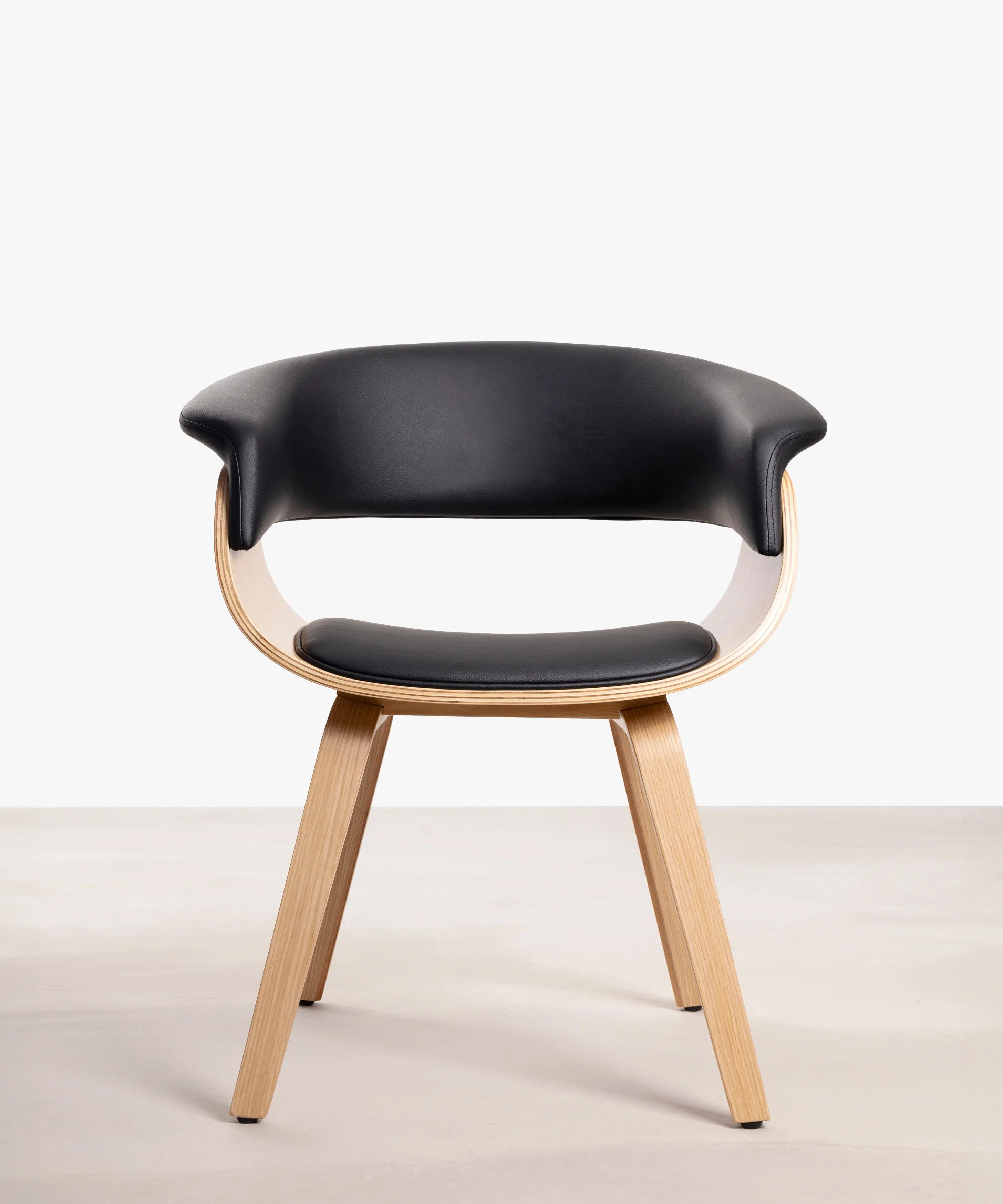 Silla de Comedor en Madera y Polipiel Beckett - Image 6