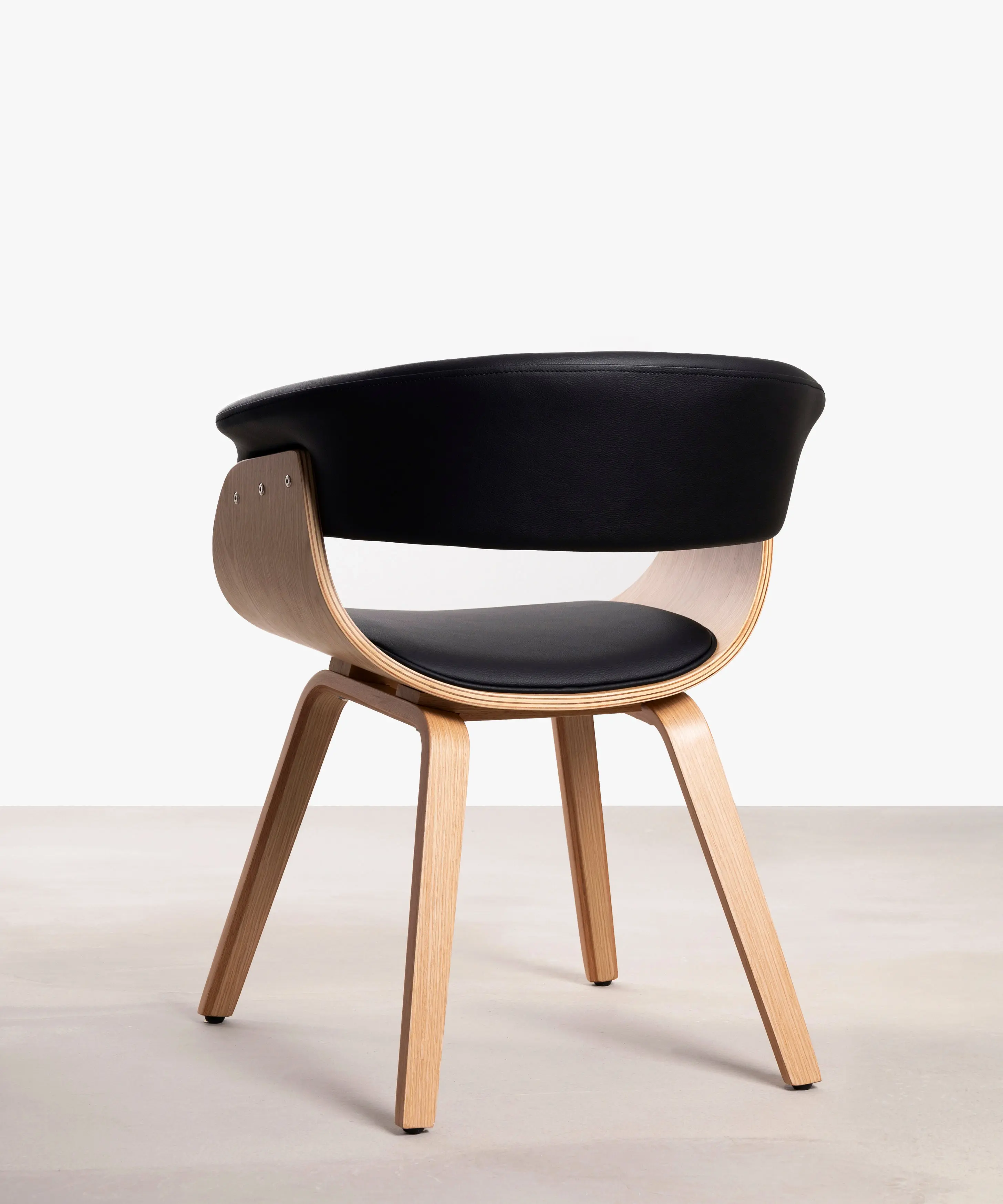 Silla de Comedor en Madera y Polipiel Beckett - Image 8