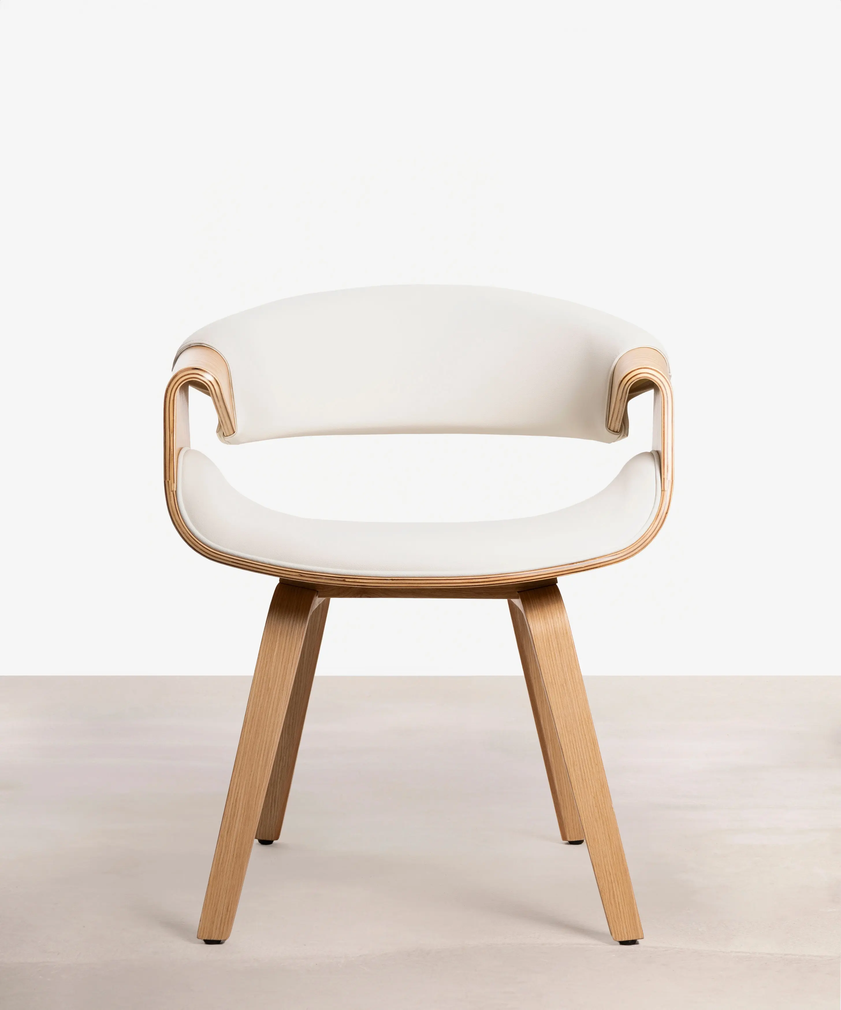 Silla de Comedor en Madera y Polipiel Binsa - Image 3
