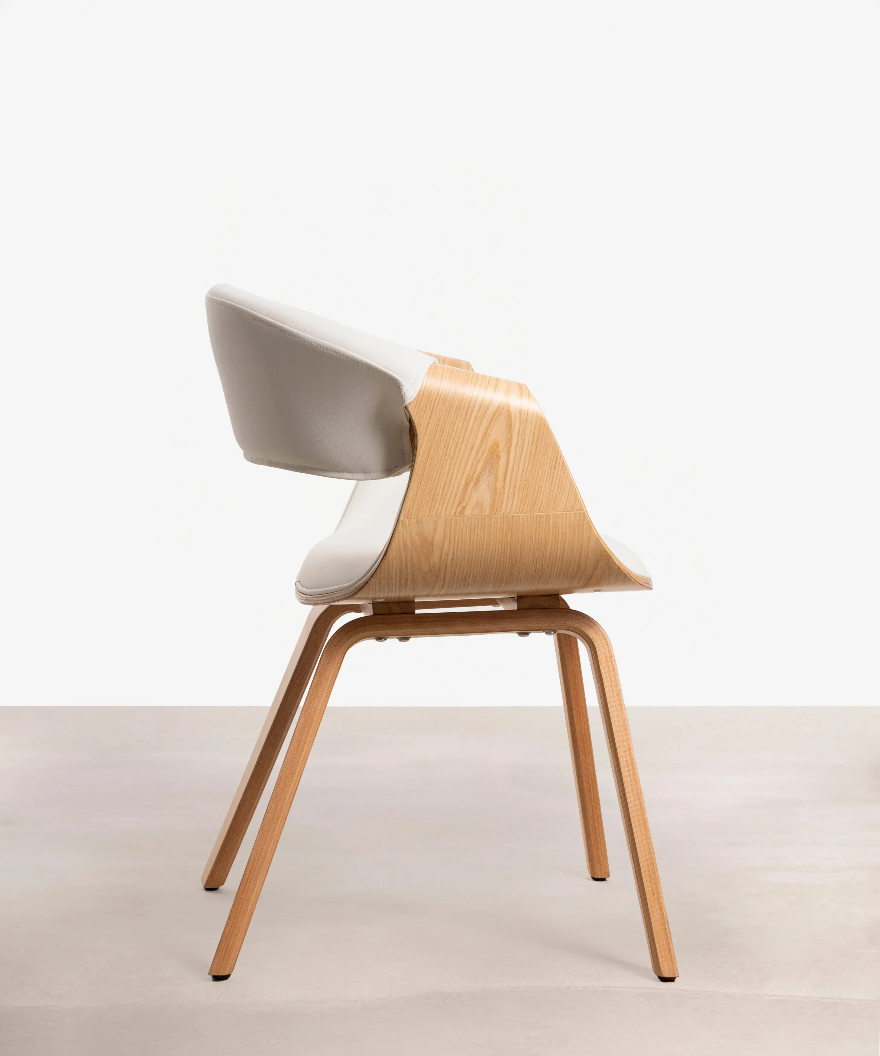 Silla de Comedor en Madera y Polipiel Binsa - Image 4
