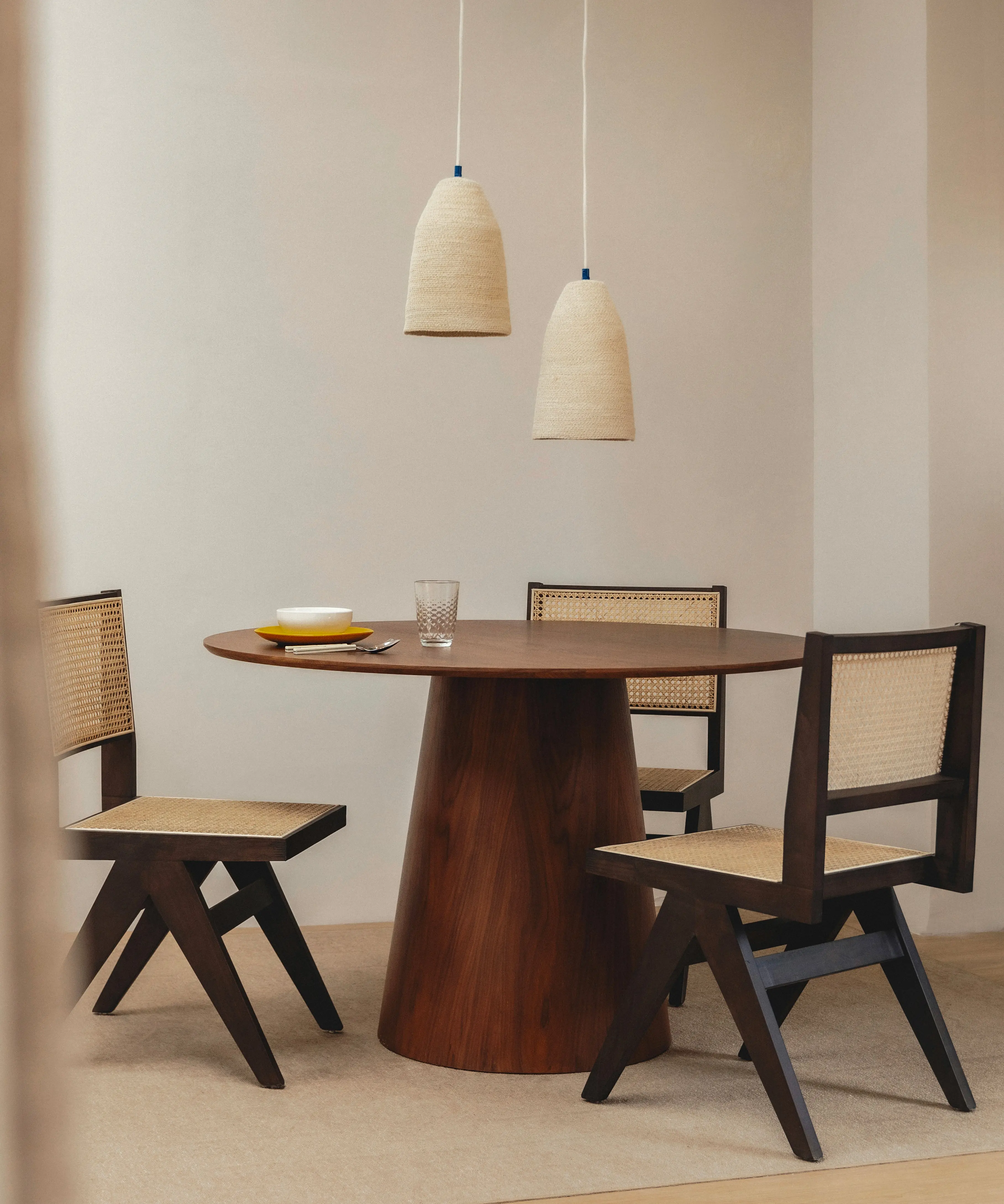 Silla de Comedor en Madera y Ratán Chiara - Image 2