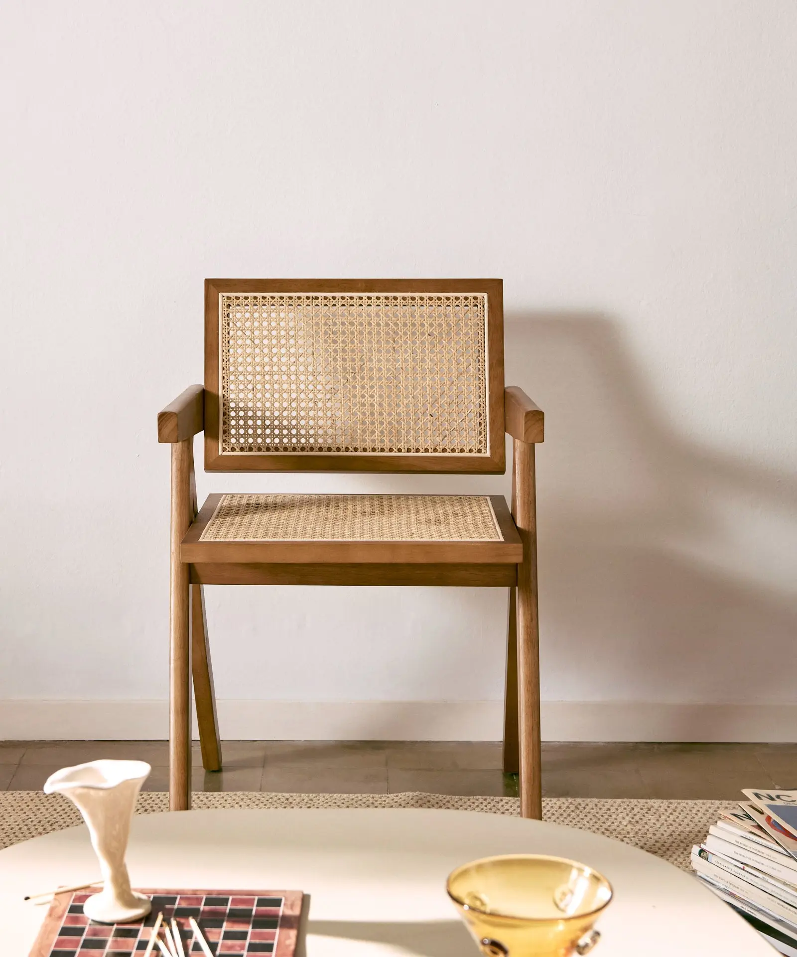 Silla de Comedor en Madera y Ratán con Reposabrazos Chiara Arms - Image 13