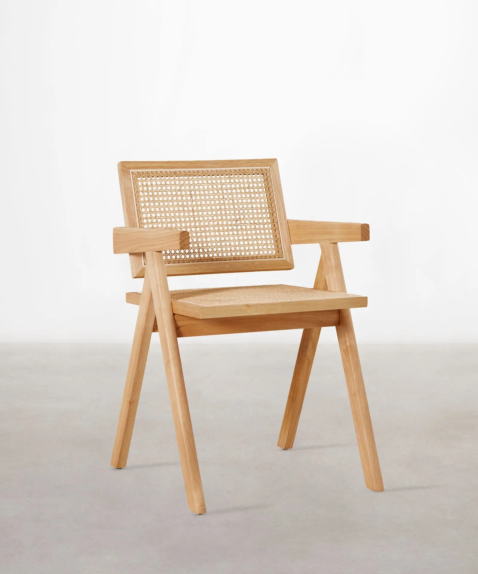 Silla de Comedor en Madera y Ratán con Reposabrazos Chiara Arms - Image 23