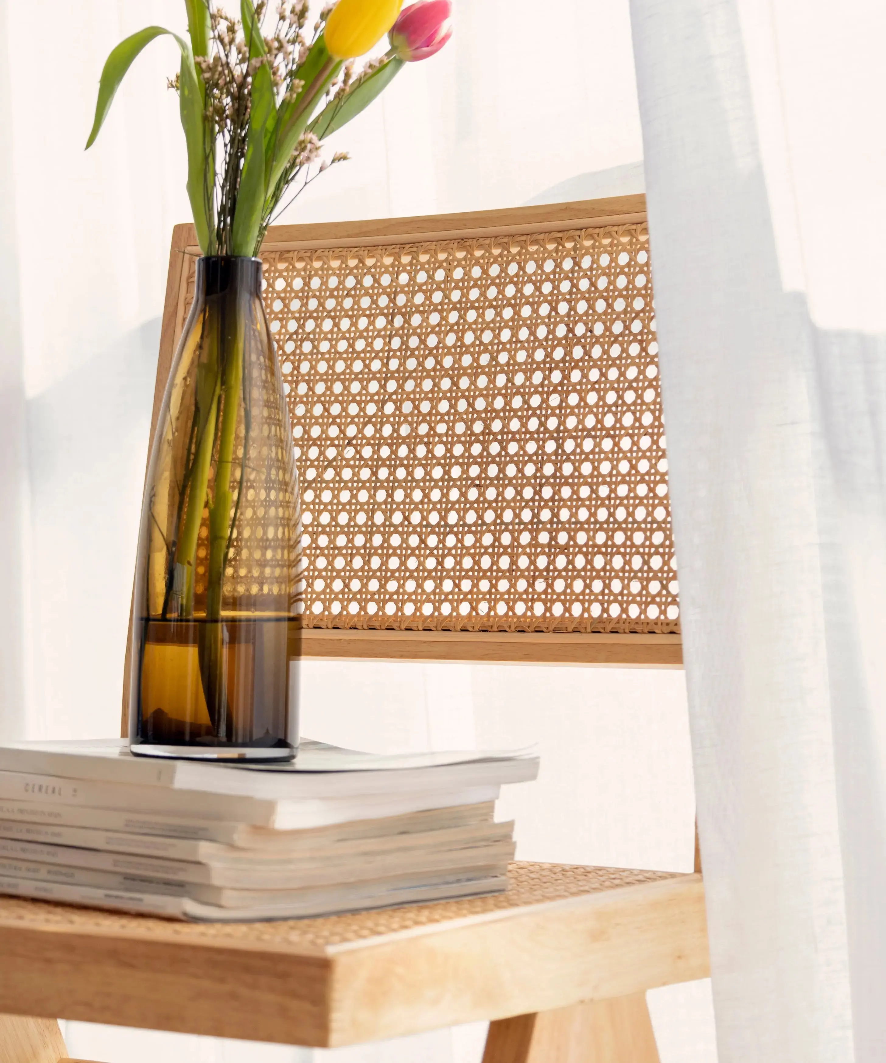 Silla de Comedor en Madera y Ratán con Reposabrazos Chiara Arms - Image 24