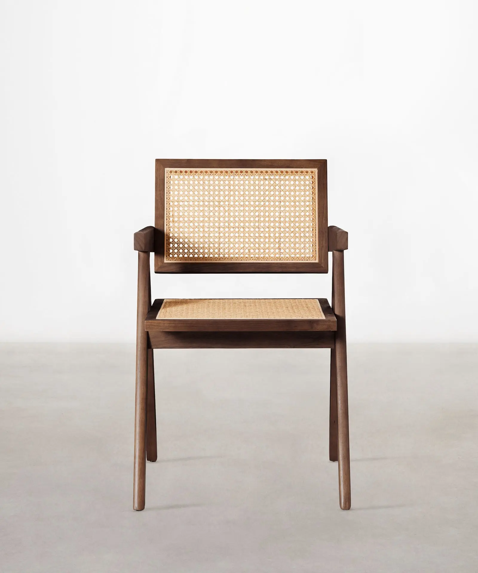 Silla de Comedor en Madera y Ratán con Reposabrazos Chiara Arms - Image 5