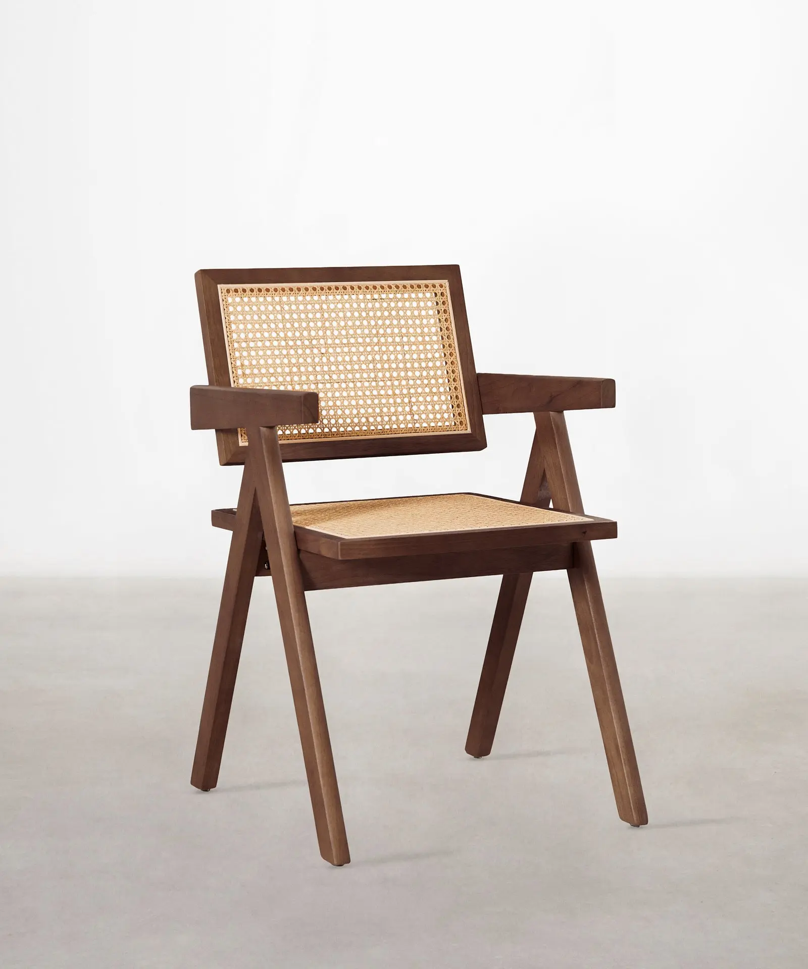 Silla de Comedor en Madera y Ratán con Reposabrazos Chiara Arms - Image 9