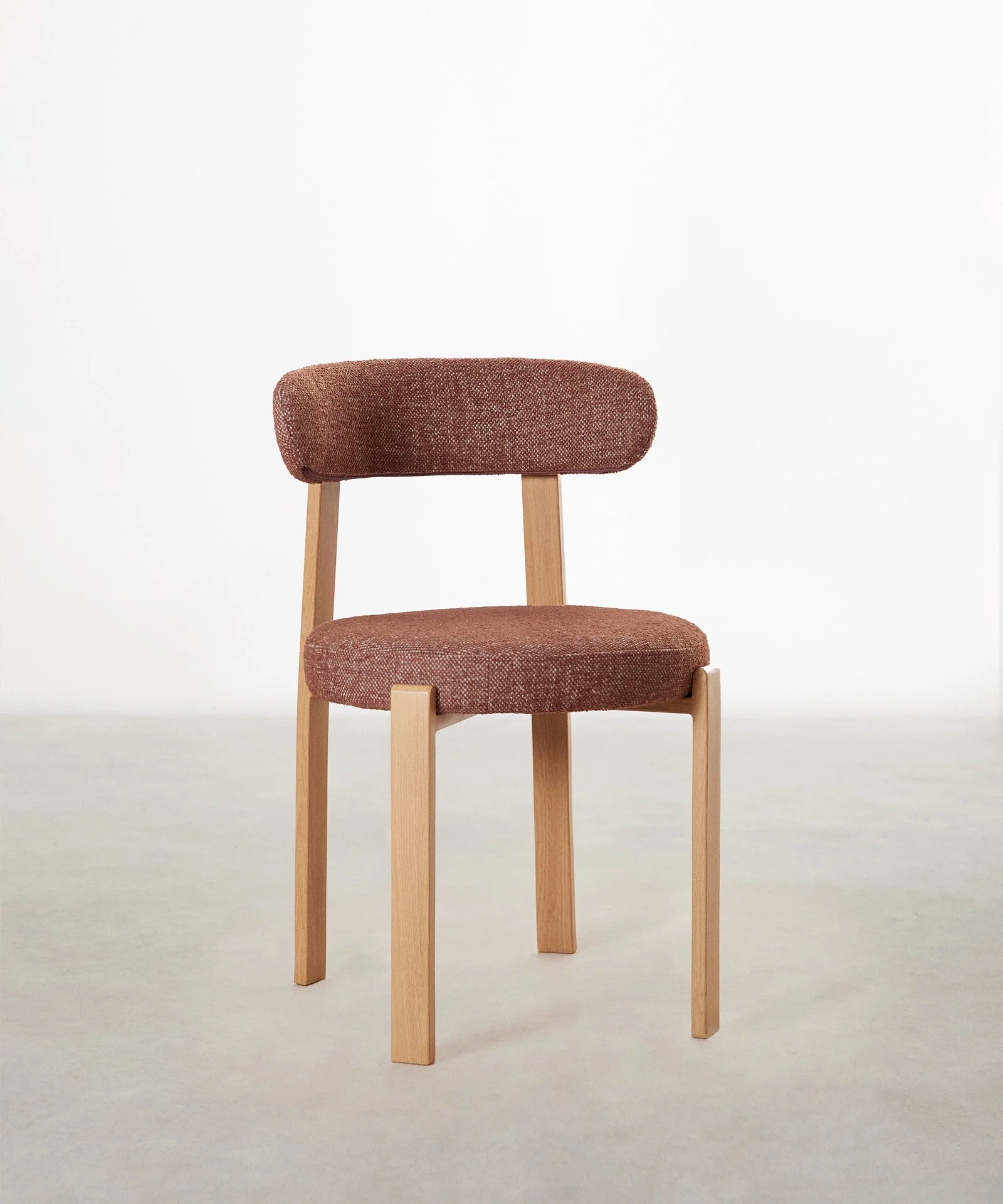 Silla de Comedor Tapizada y en Metal efecto Madera Aura - Image 31