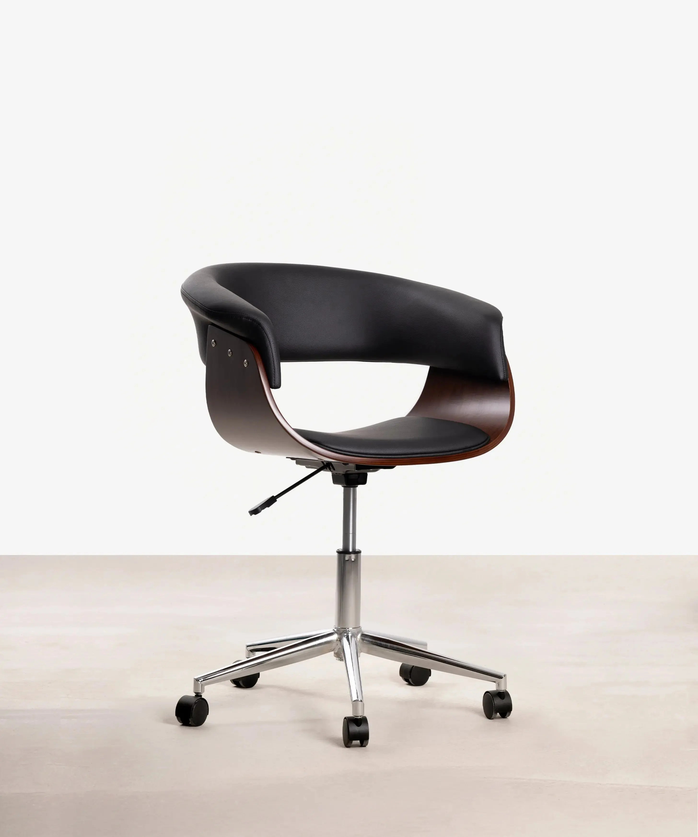 Silla de Escritorio de Polipiel y Madera Beckett - Image 16