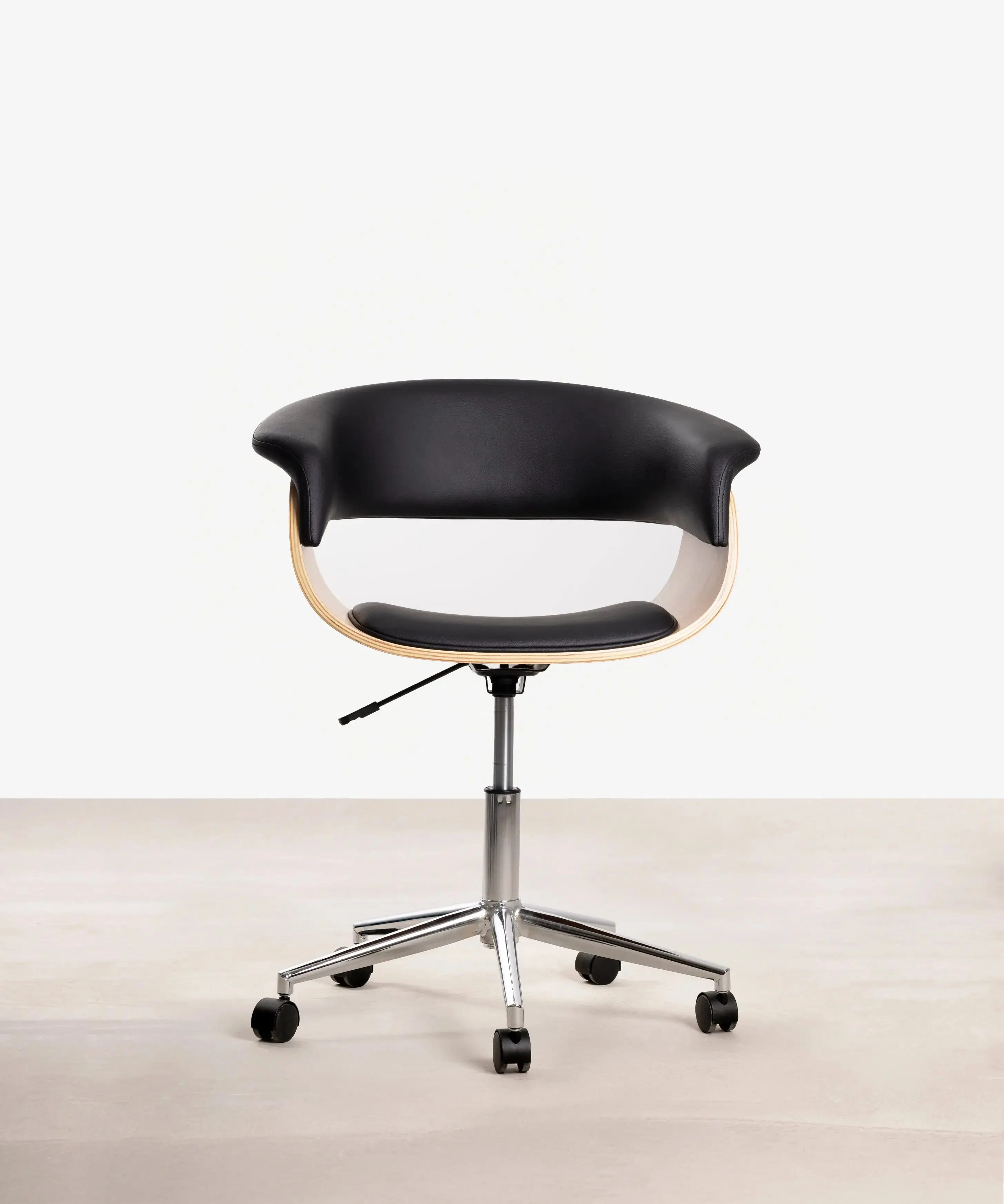 Silla de Escritorio de Polipiel y Madera Beckett - Image 25