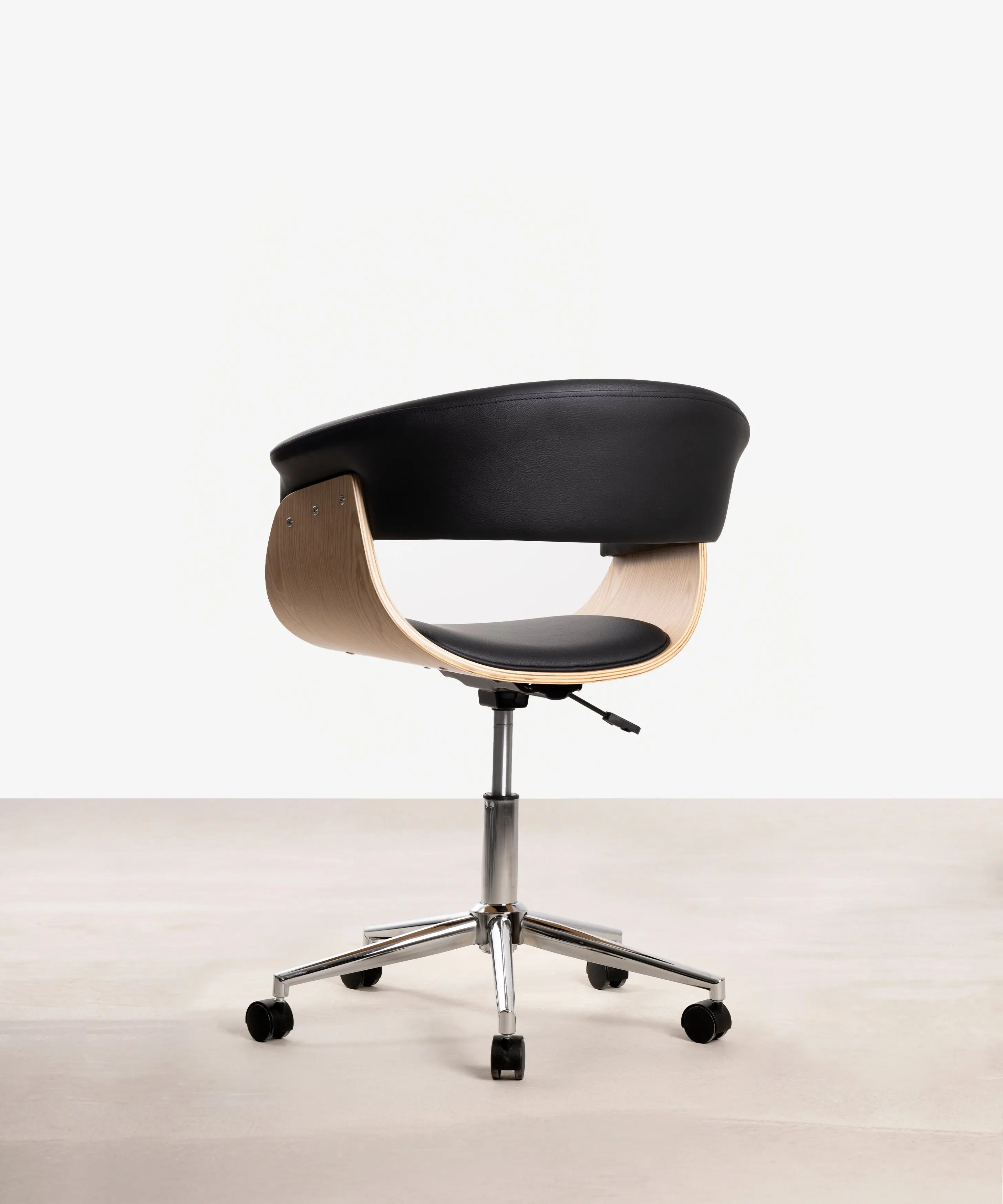 Silla de Escritorio de Polipiel y Madera Beckett - Image 27