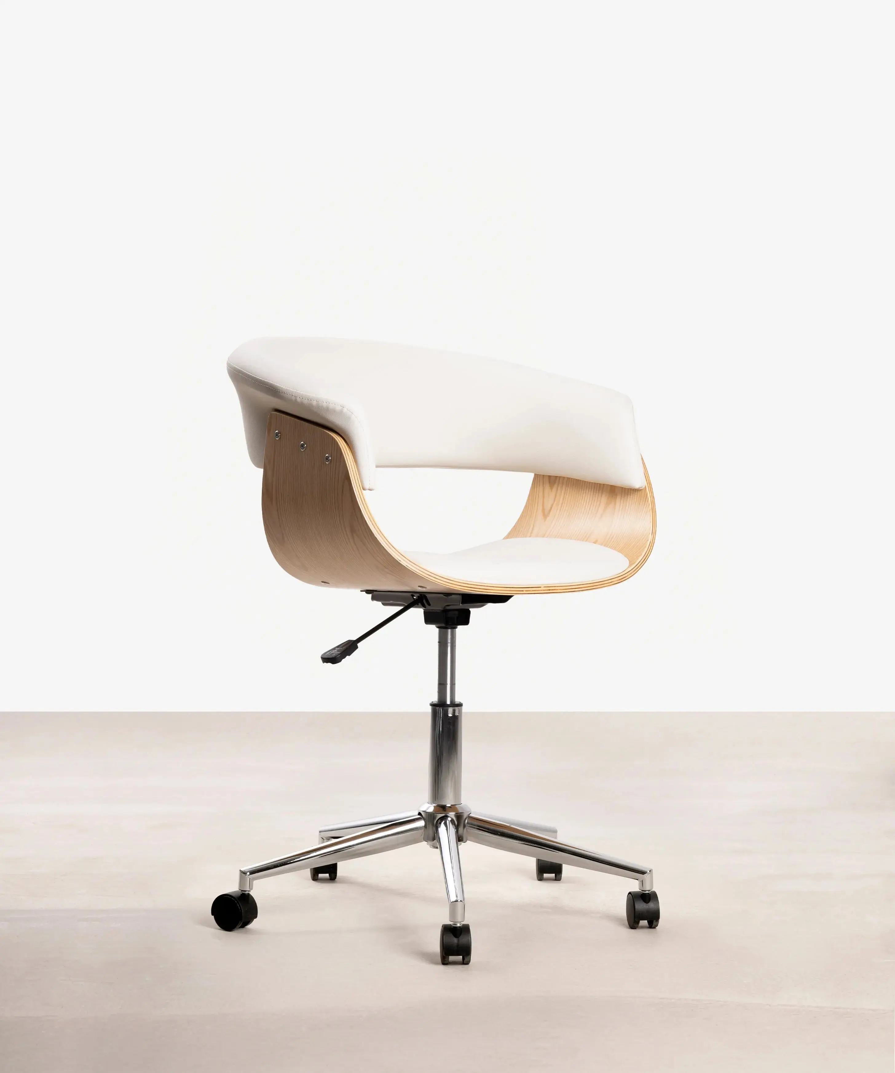 Silla de Escritorio de Polipiel y Madera Beckett - Image 3