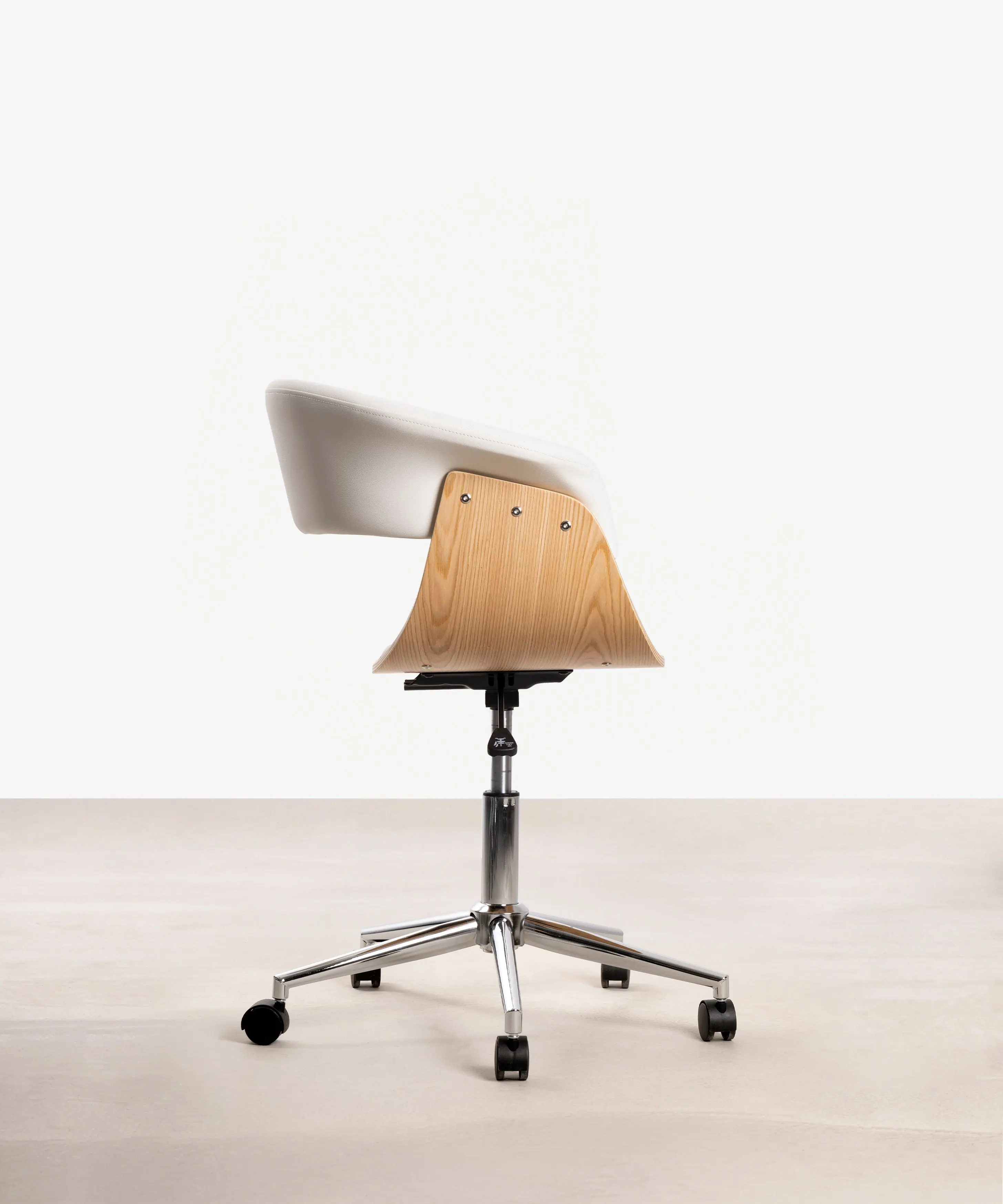 Silla de Escritorio de Polipiel y Madera Beckett - Image 4