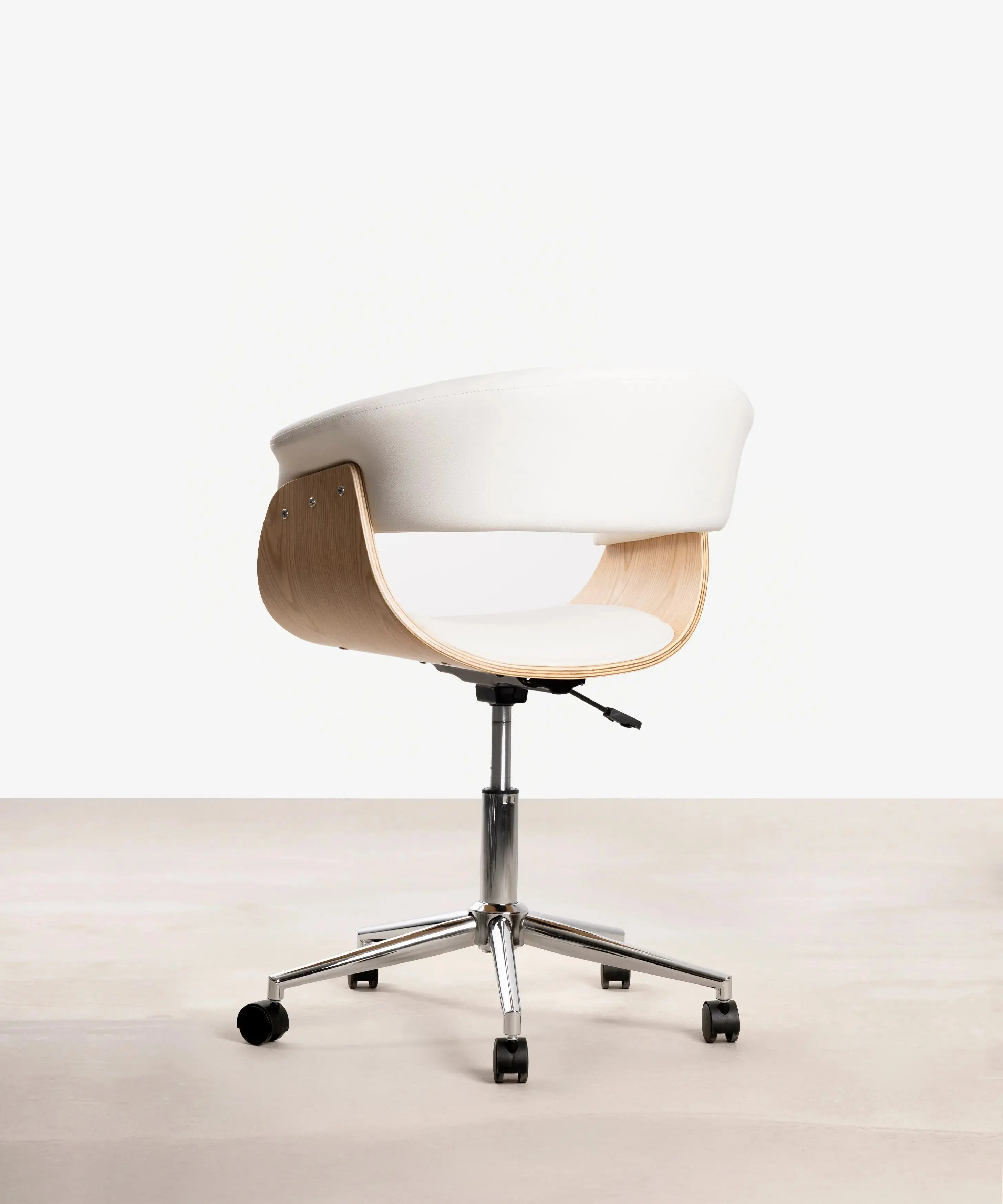 Silla de Escritorio de Polipiel y Madera Beckett - Image 5