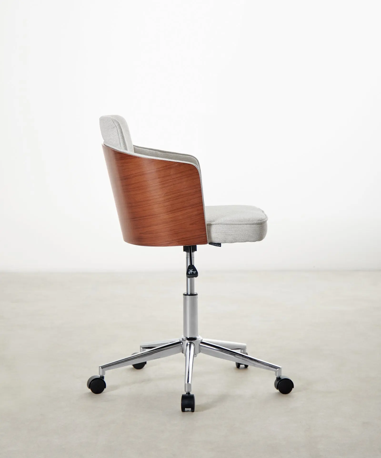 Silla de Escritorio de Madera y Tapizada Ajustable Maddie - Image 11