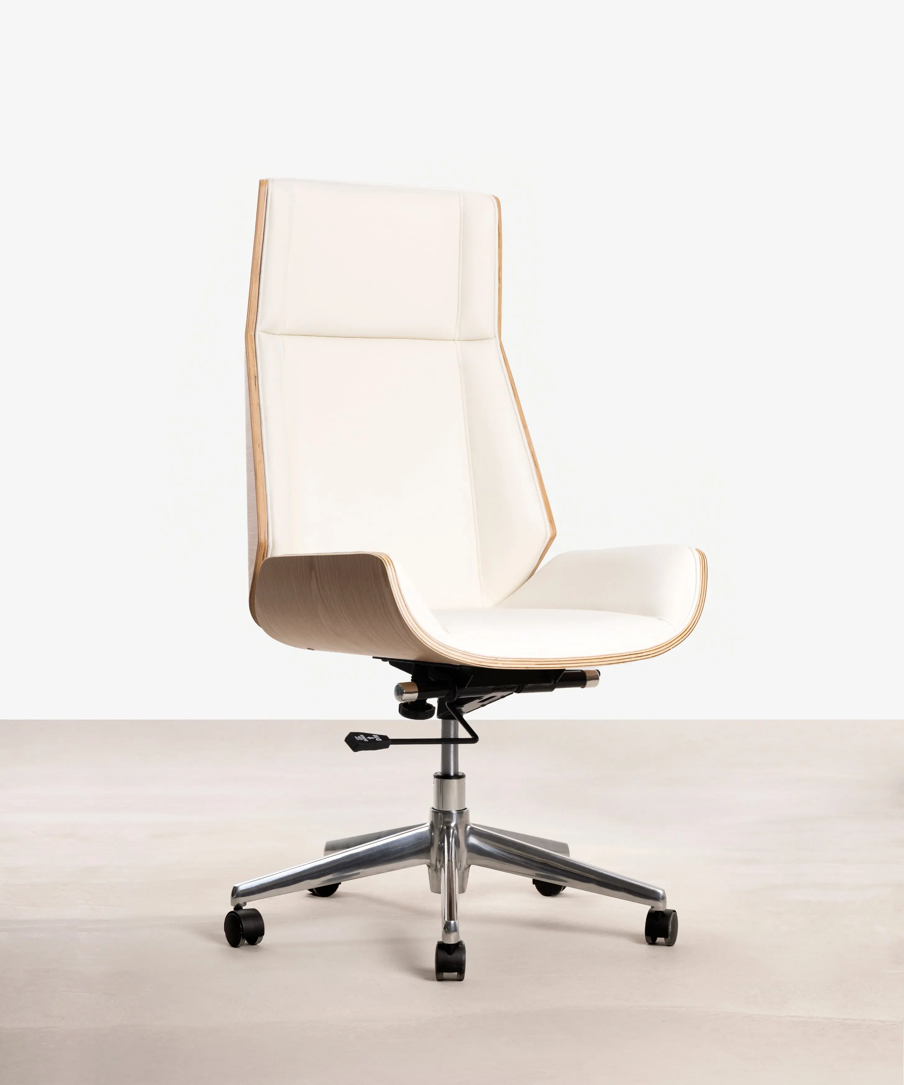 Silla de Escritorio de Polipiel y Madera Lyssa High - Image 8