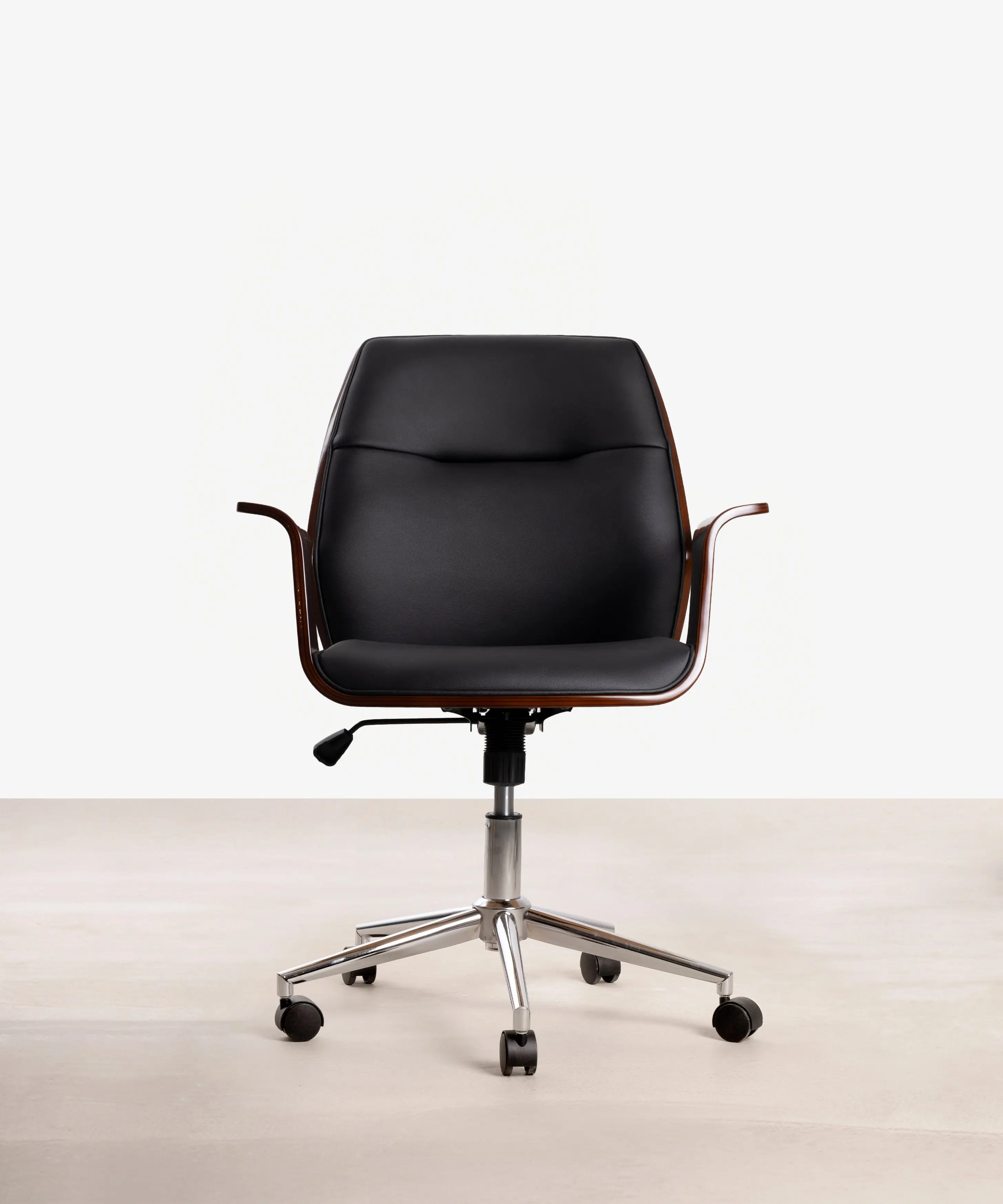 Silla de Escritorio de Polipiel y Madera Malibu - Image 10