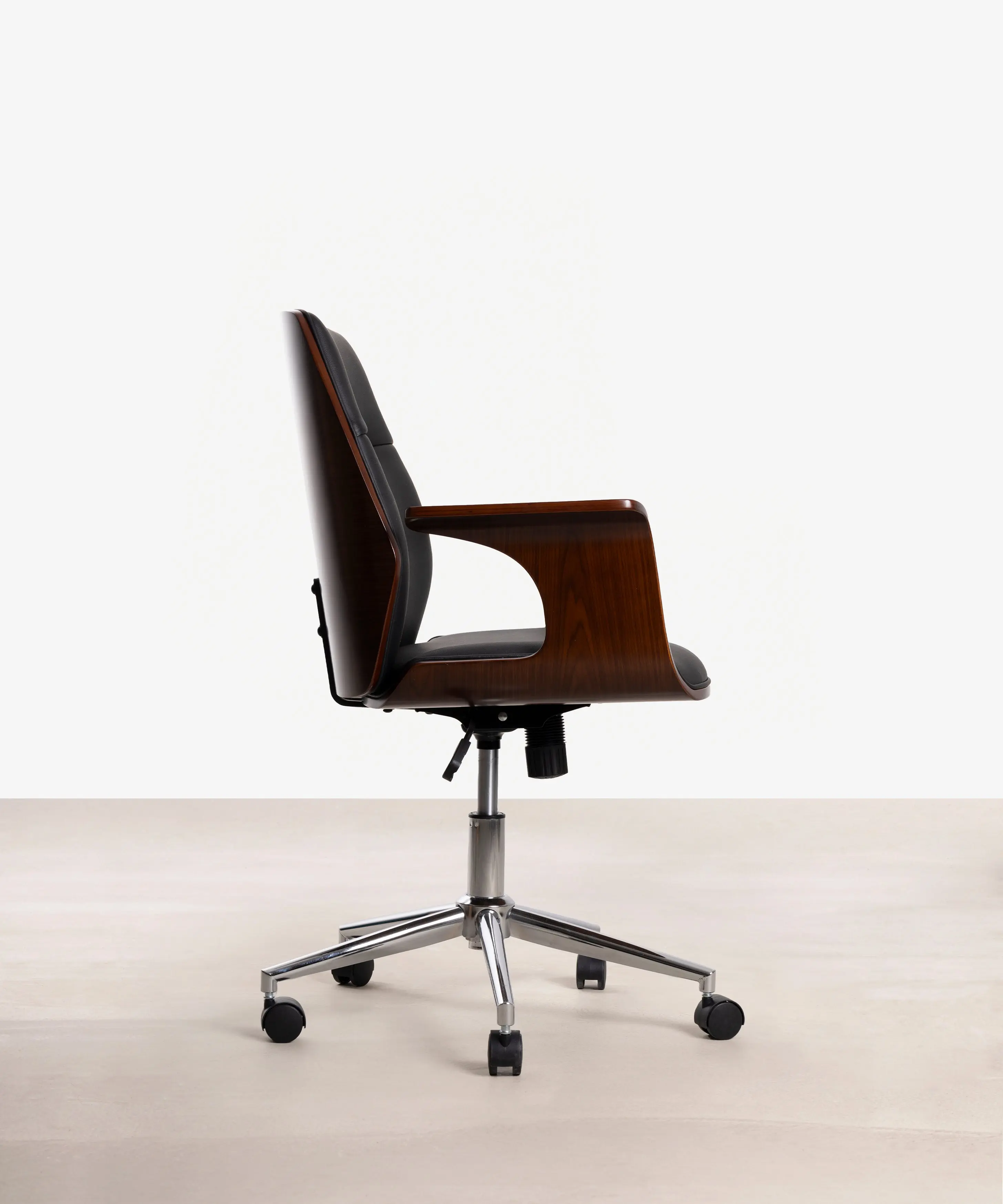 Silla de Escritorio de Polipiel y Madera Malibu - Image 11