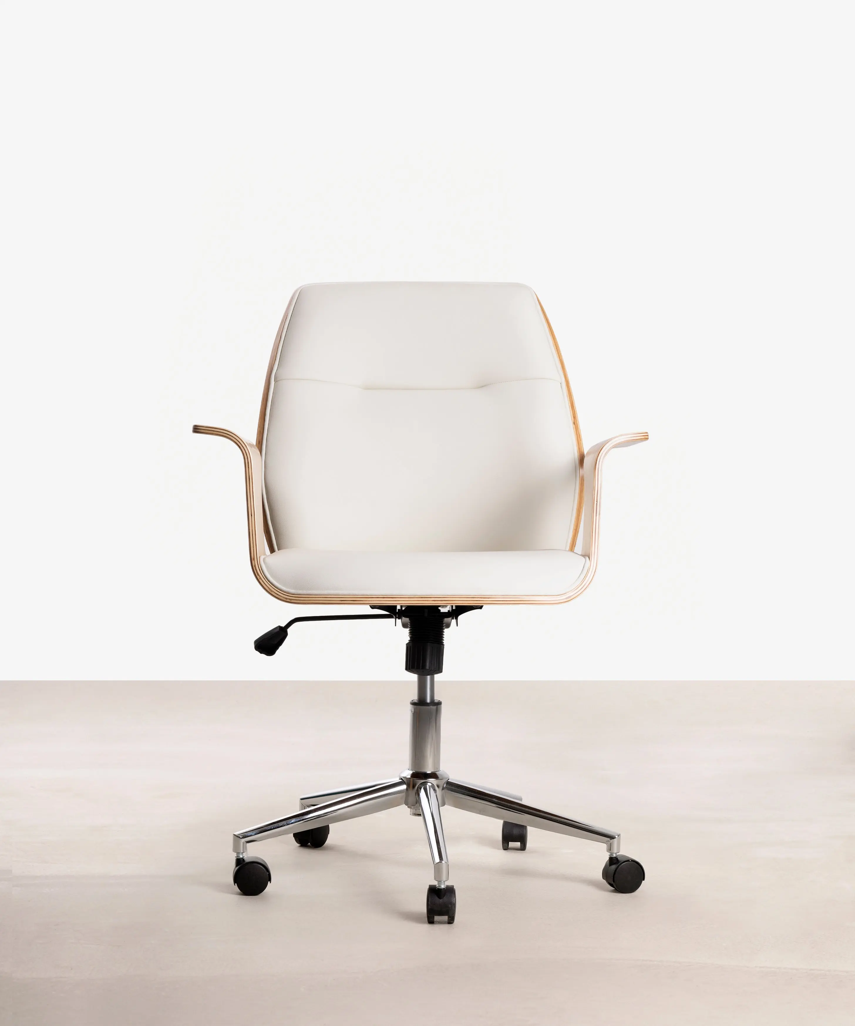 Silla de Escritorio de Polipiel y Madera Malibu - Image 3